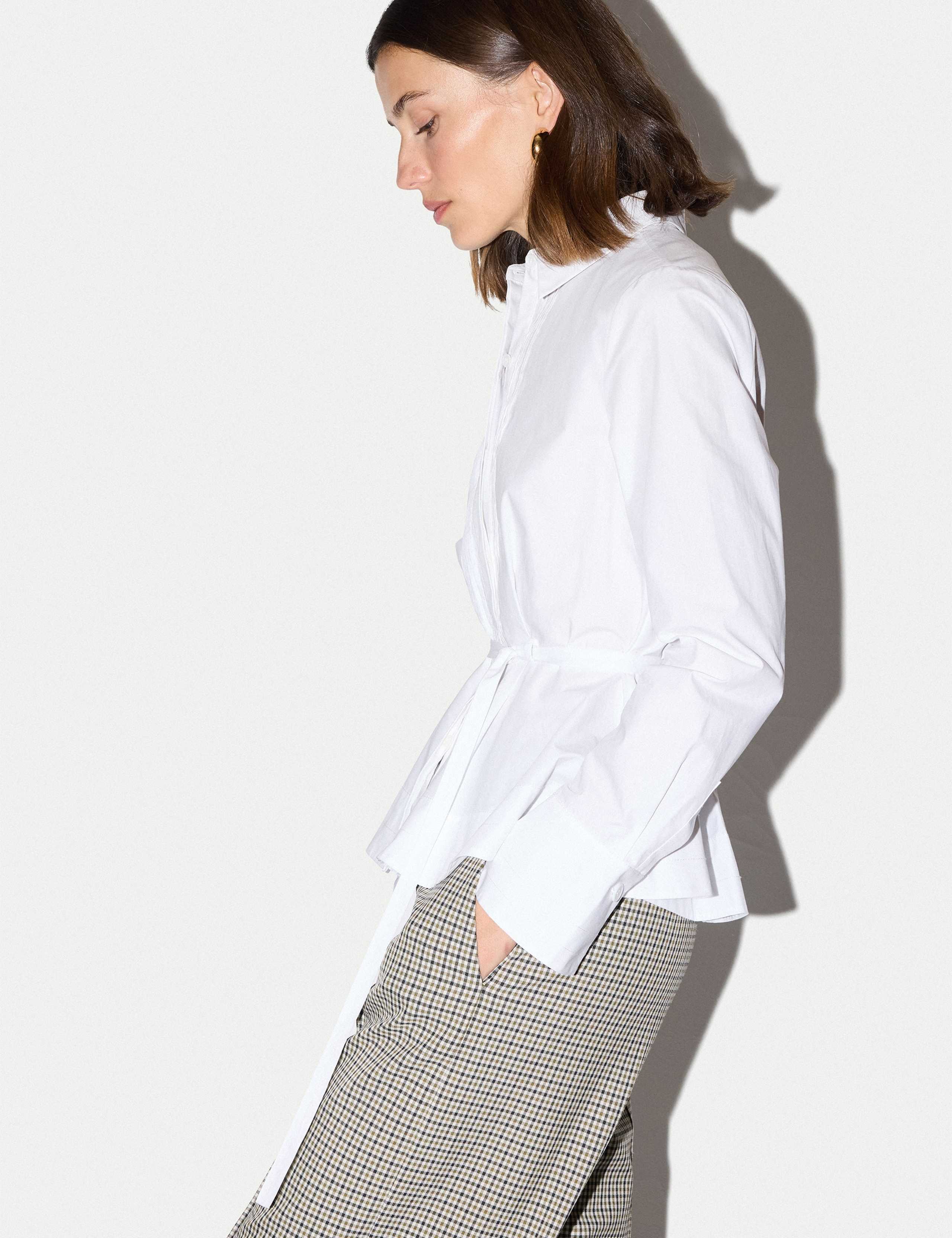 Pure Cotton Collared Peplum Shirt 6 of 7