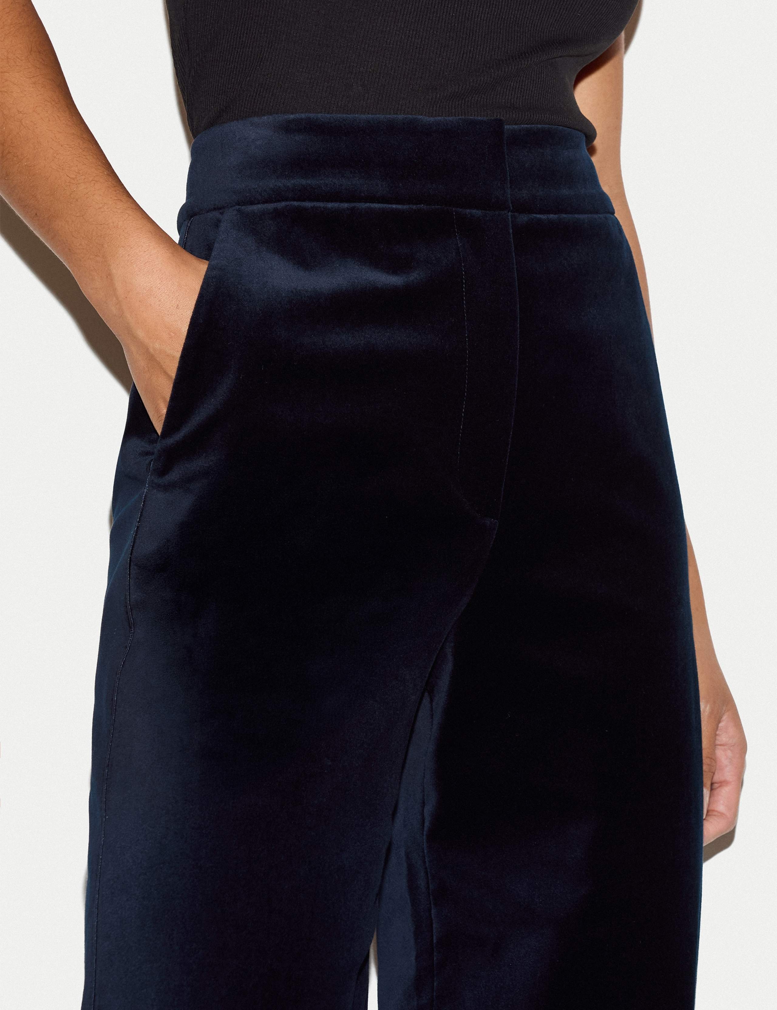 Velvet Textured Wide Leg Trousers 6 of 6