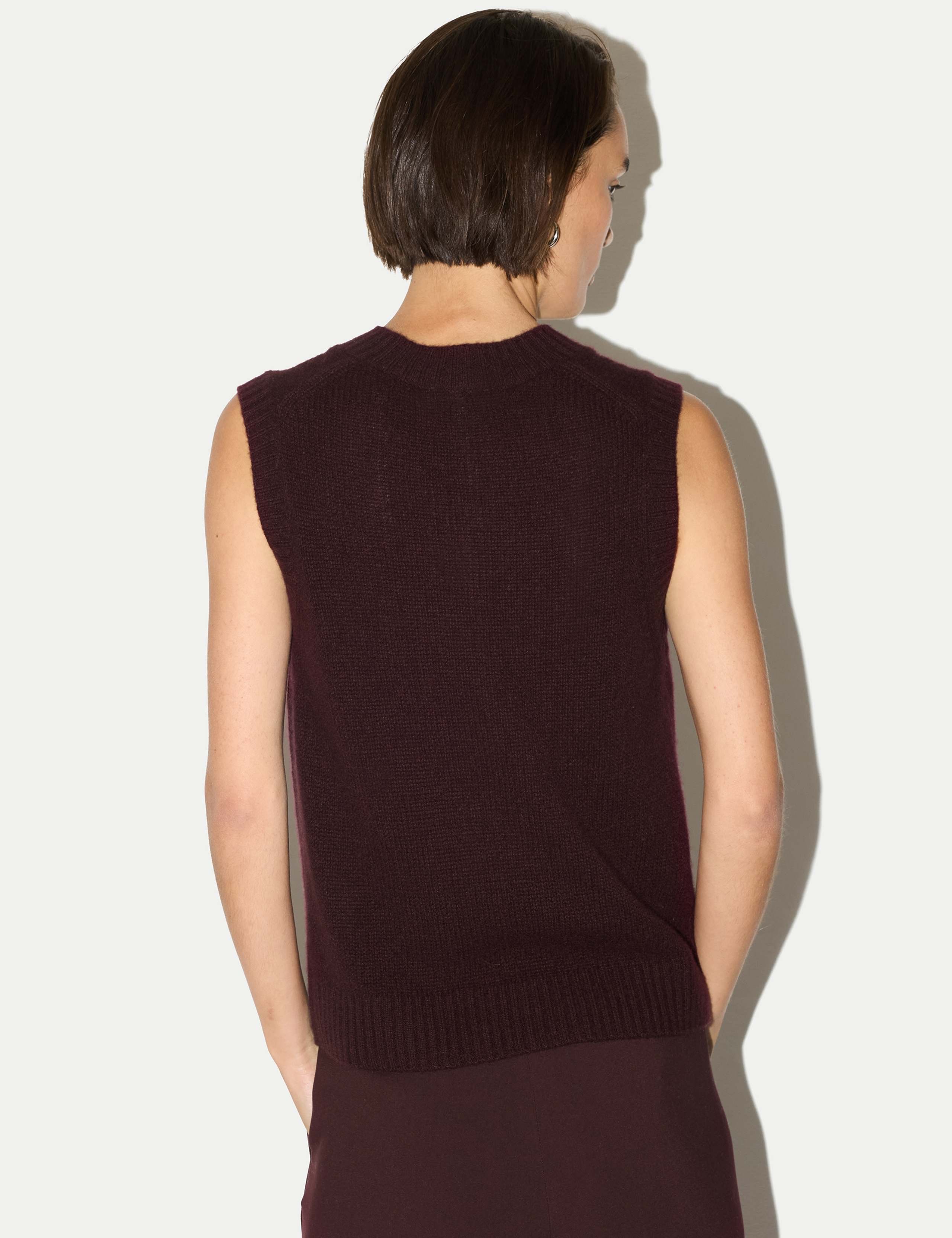 Pure Cashmere V-Neck Knitted Vest 5 of 6