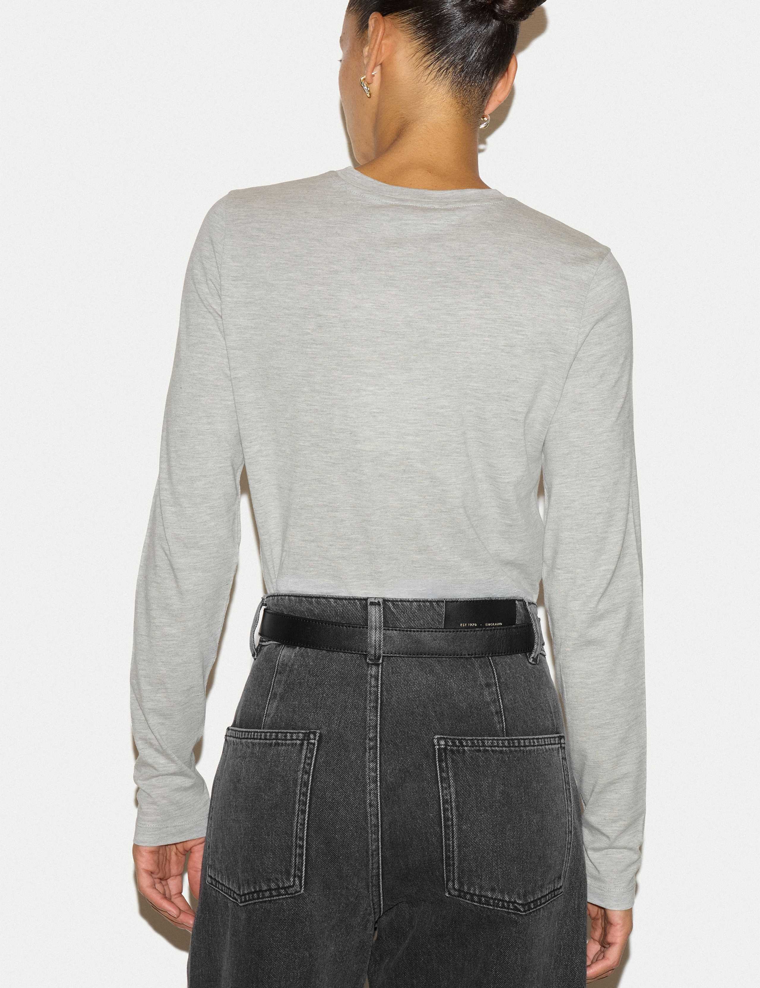 Cotton Modal Blend Round Neck T-Shirt 5 of 5