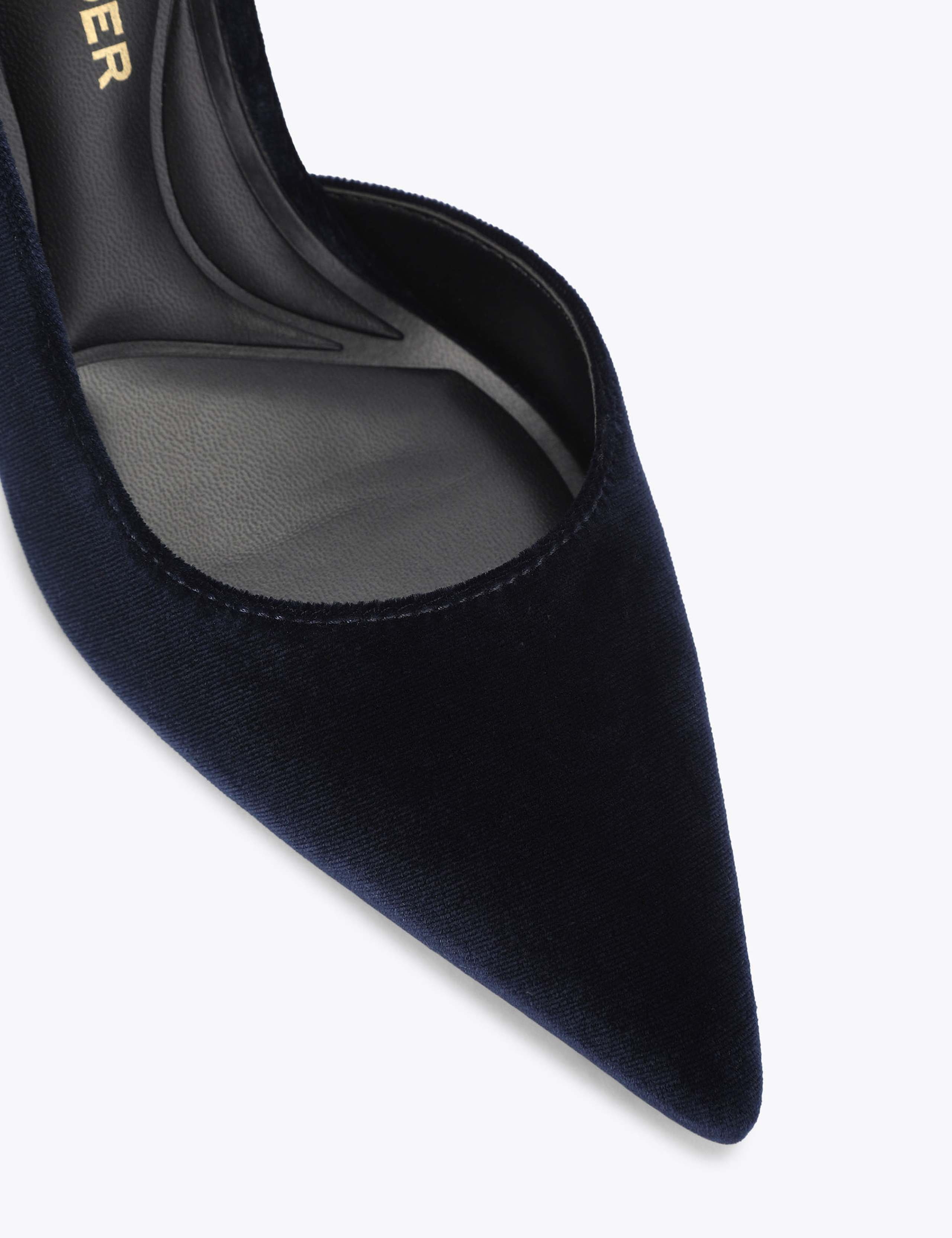 Velvet Stiletto Heel Pointed Court Shoes 3 of 4