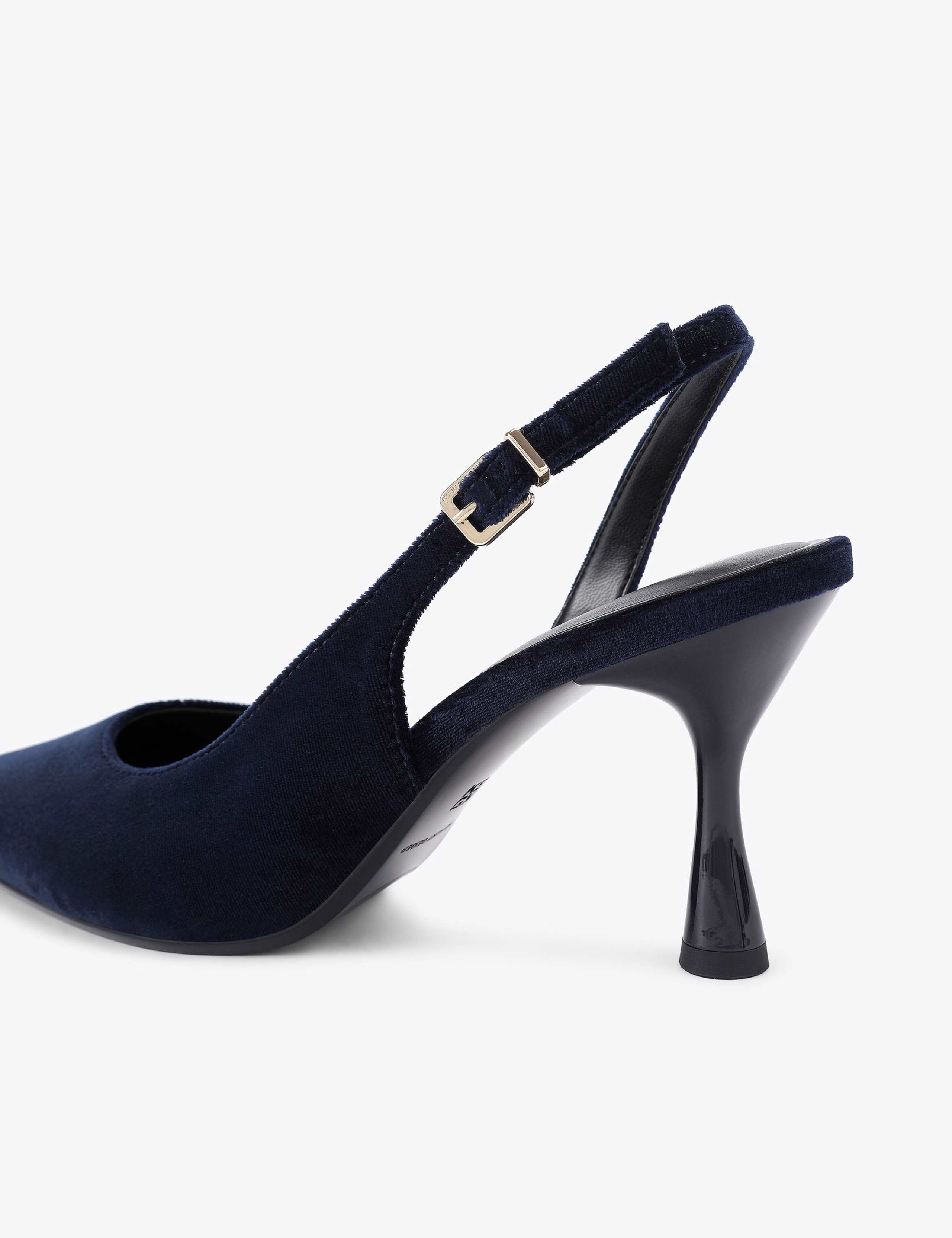 Velvet Stiletto Heel Pointed Court Shoes 4 of 4