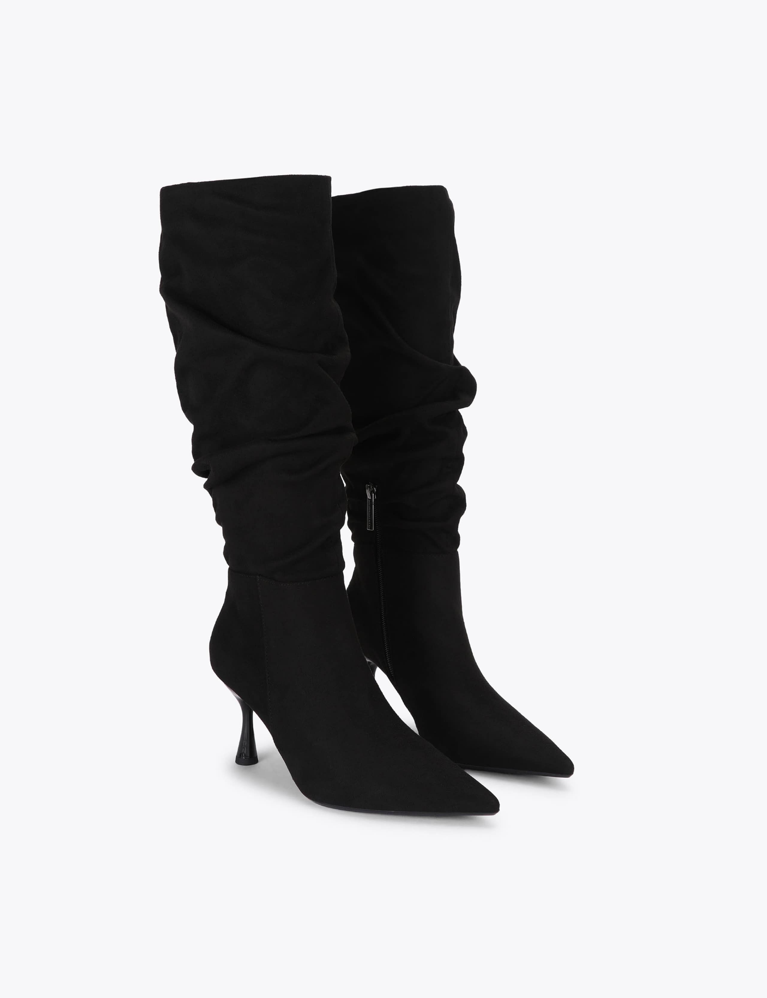 Suede Pointed Knee High Boots 2 of 4
