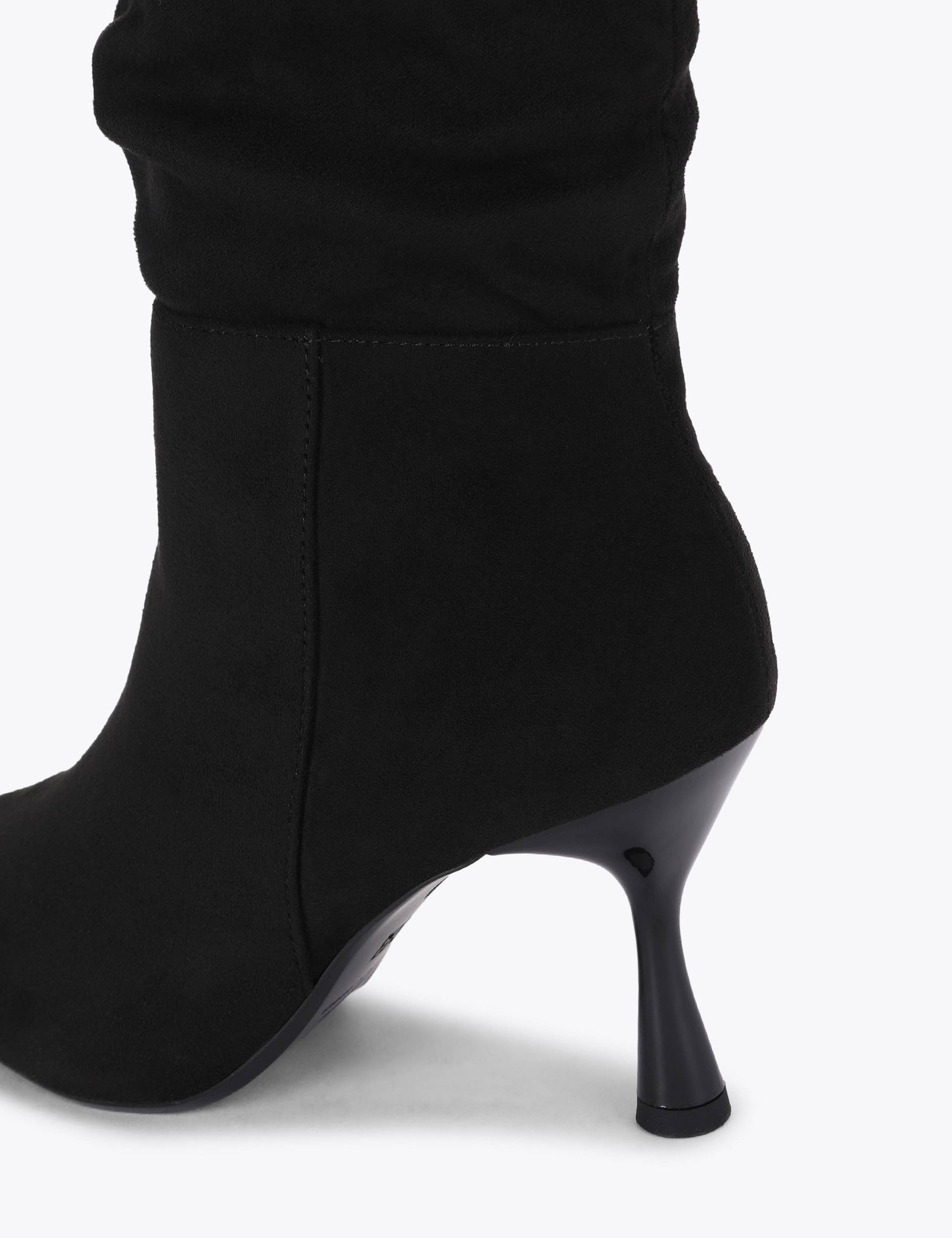 Suede Pointed Knee High Boots 4 of 4