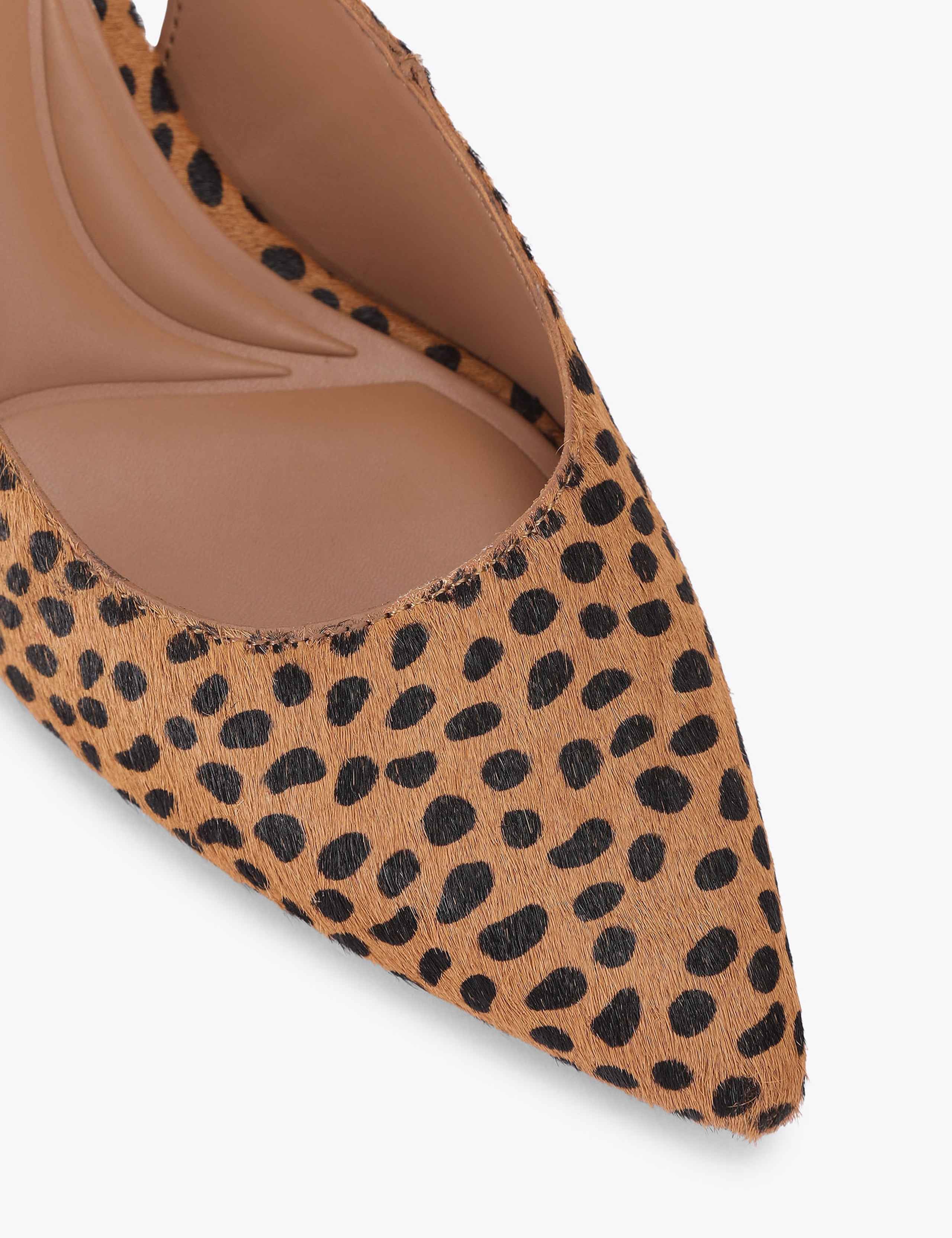 Animal Print Kitten Heel Slingback Shoes 3 of 4