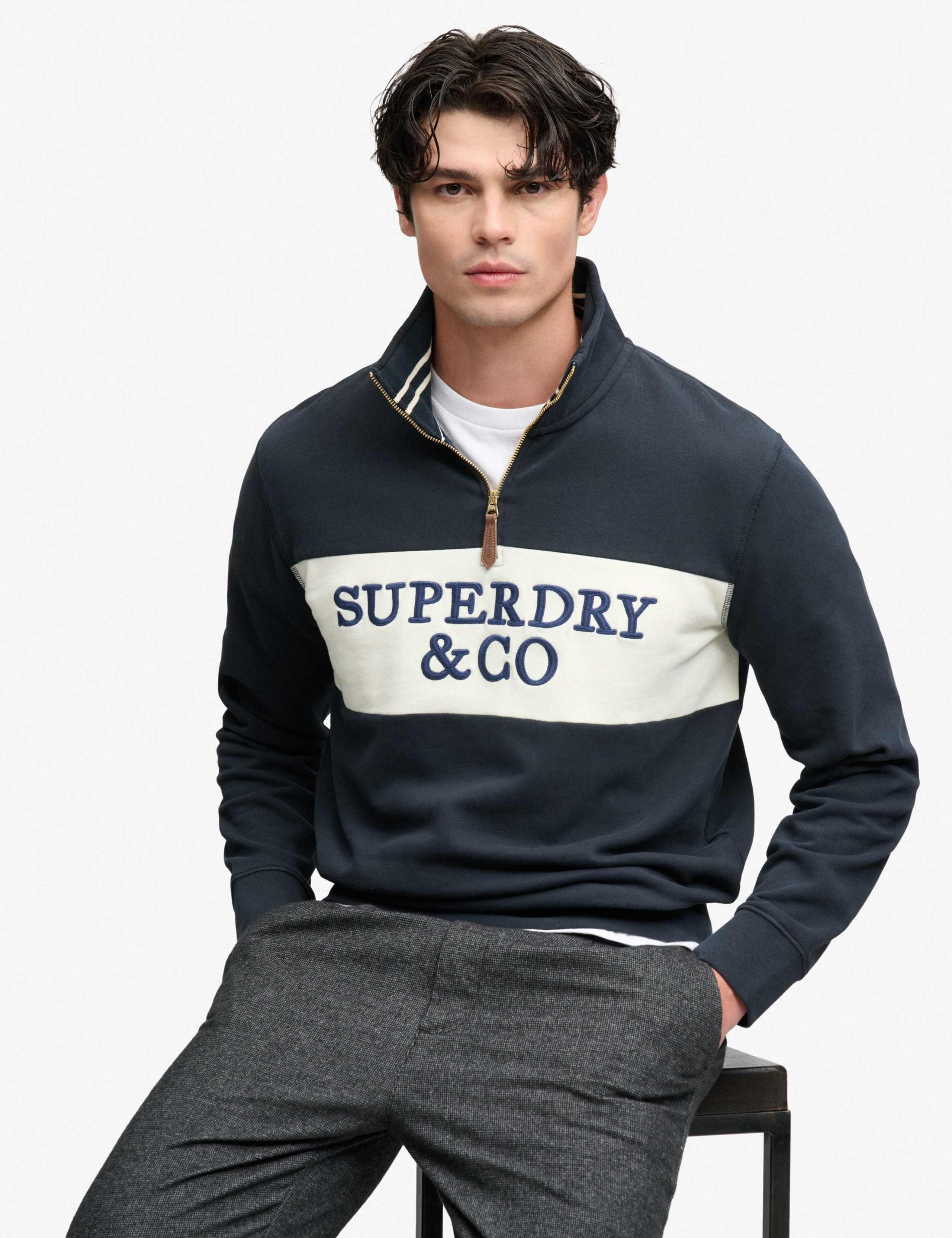 Cotton Rich Logo Half Zip Sweatshirt 3 of 6