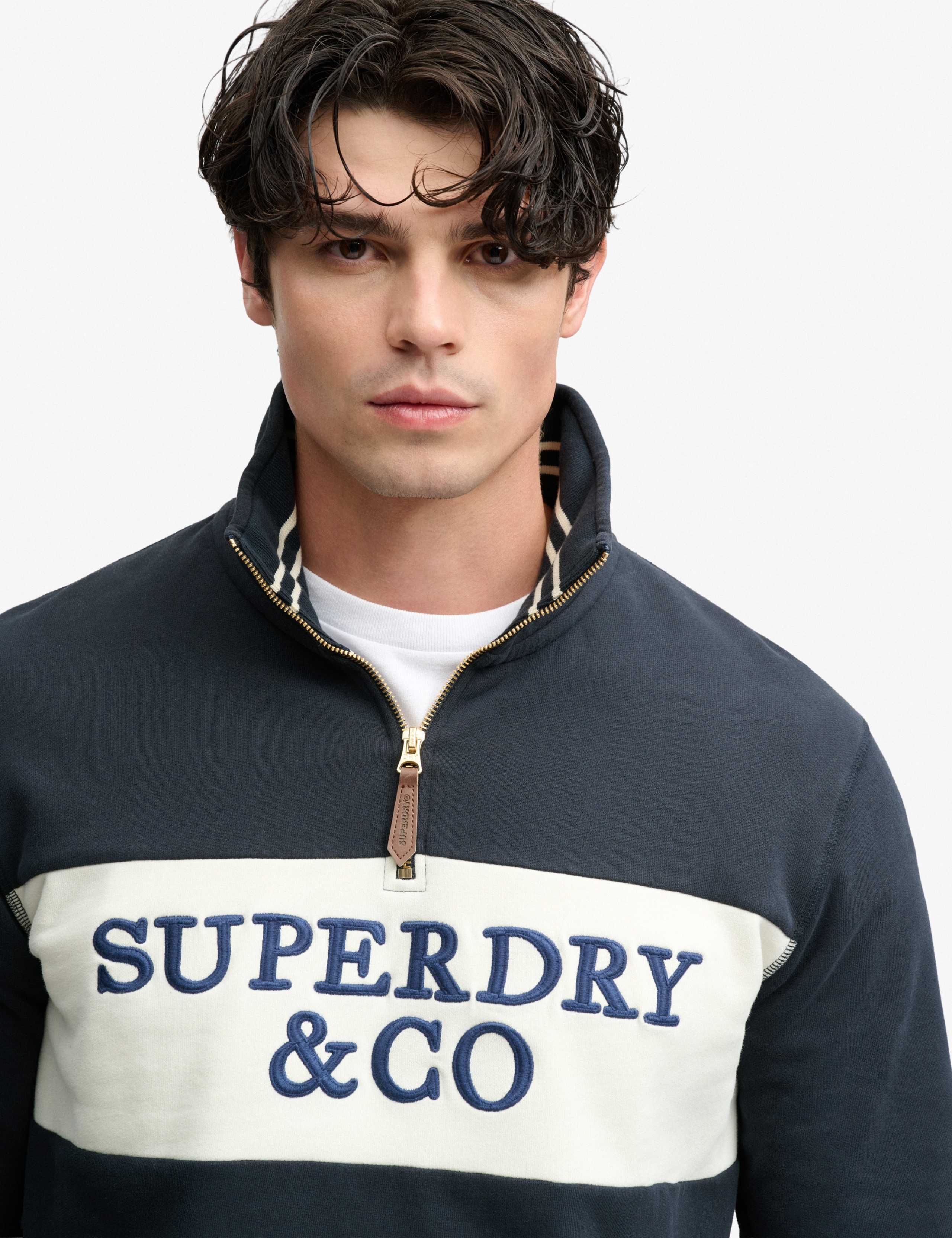 Cotton Rich Logo Half Zip Sweatshirt 5 of 6