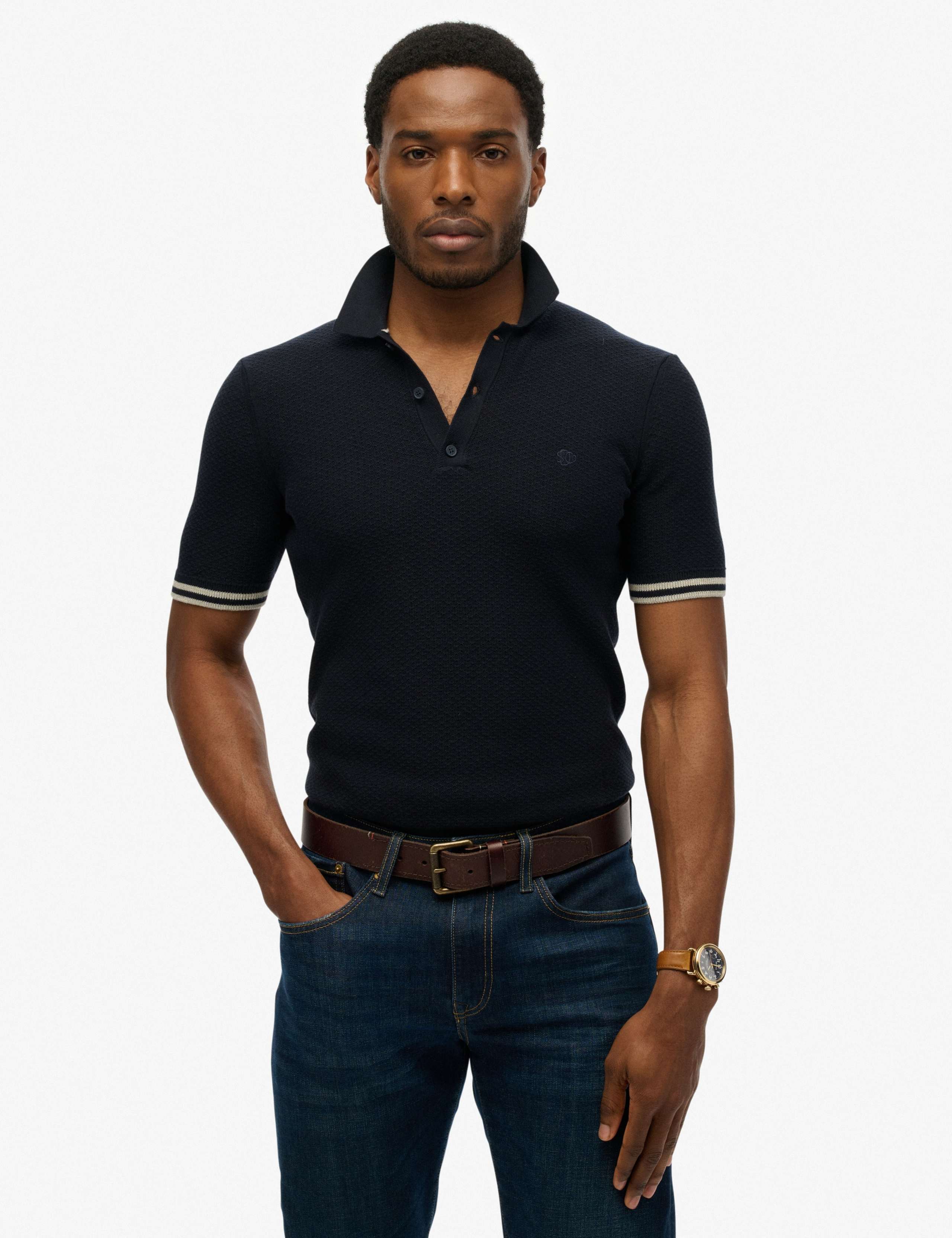 Pure Cotton Knitted Polo Shirt 1 of 5