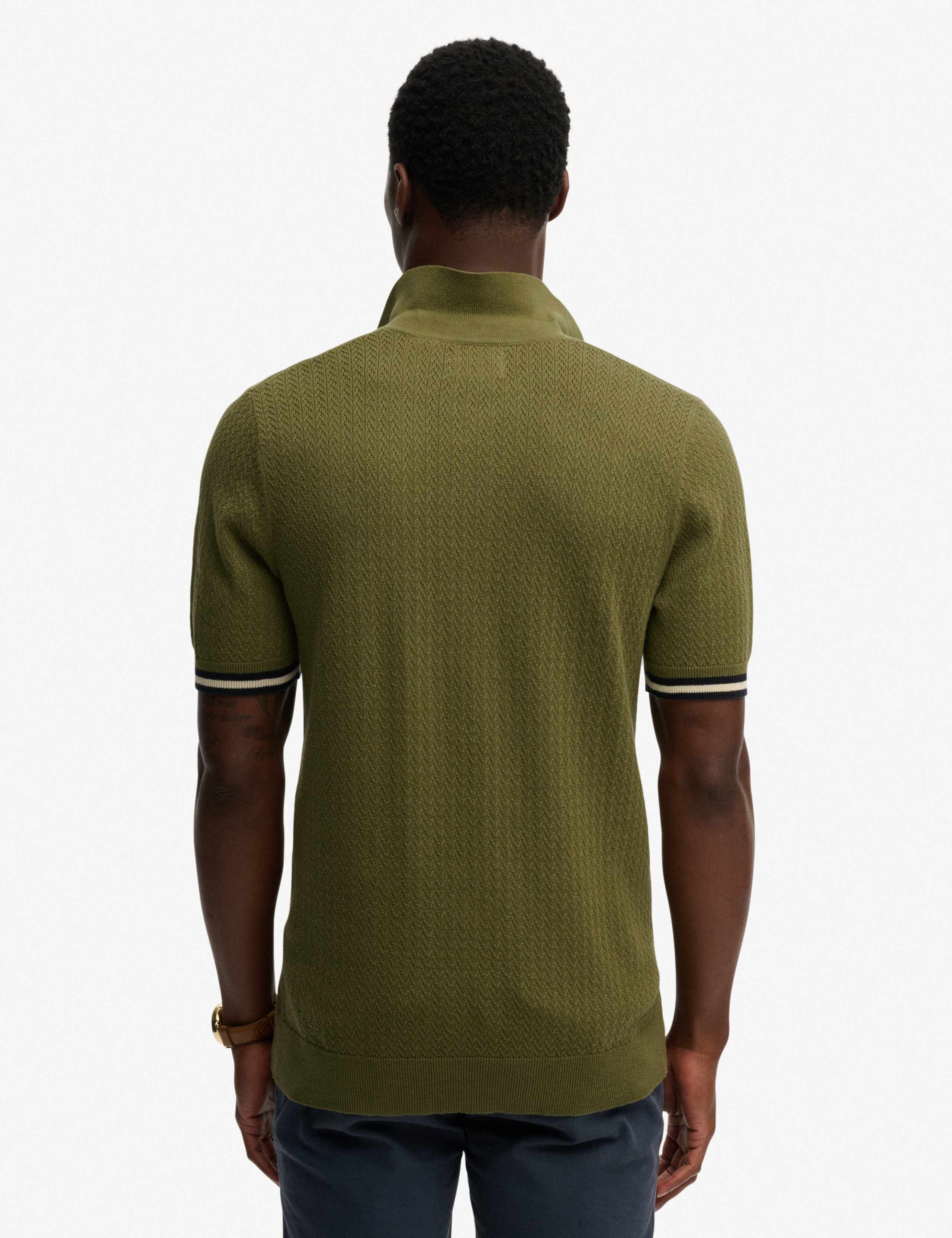 Pure Cotton Textured Polo Shirt 4 of 7