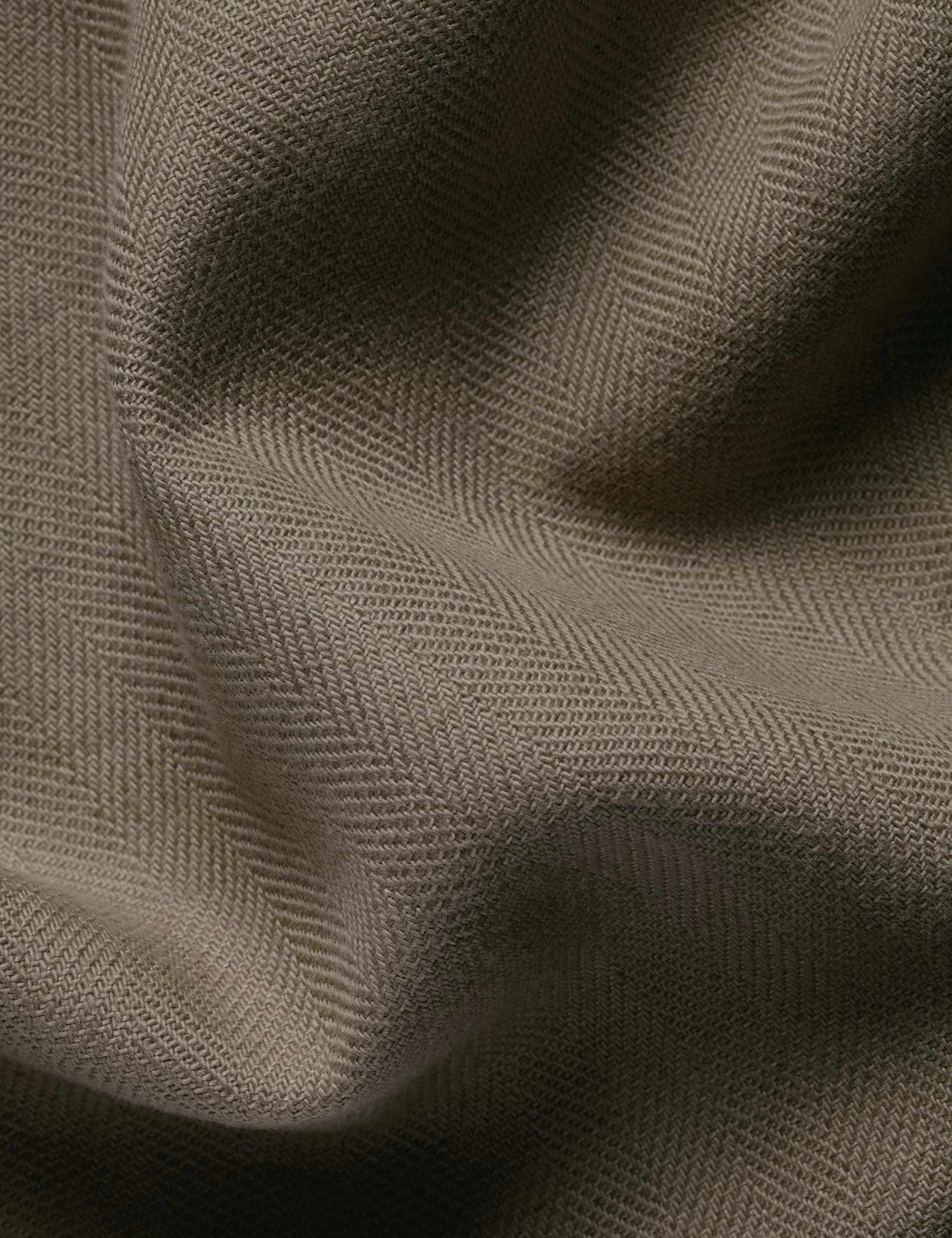 Cotton Linen Blend Herringbone Overshirt 7 of 7