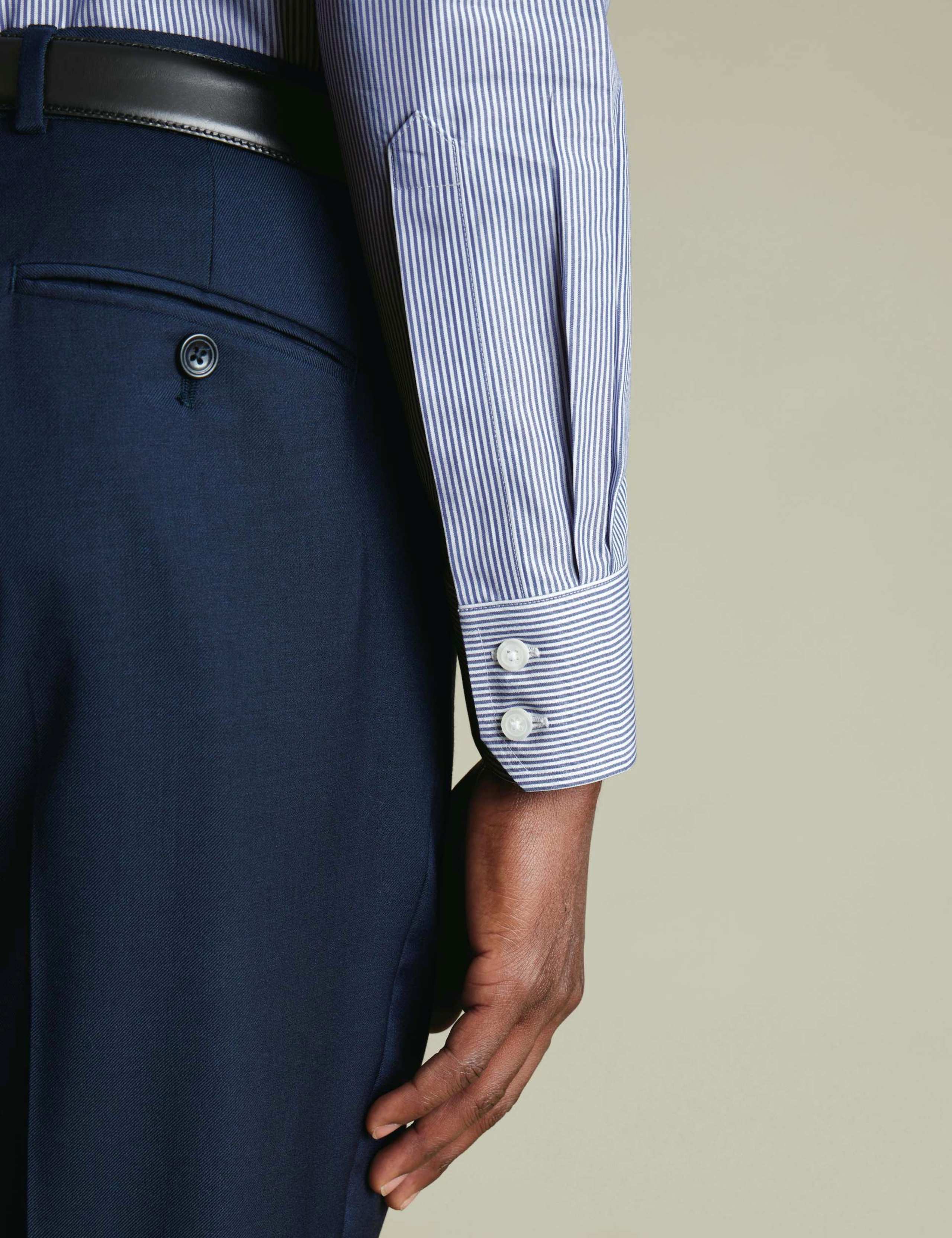 Tailored Fit Non Iron Pure Cotton Striped Shirt 4 of 7