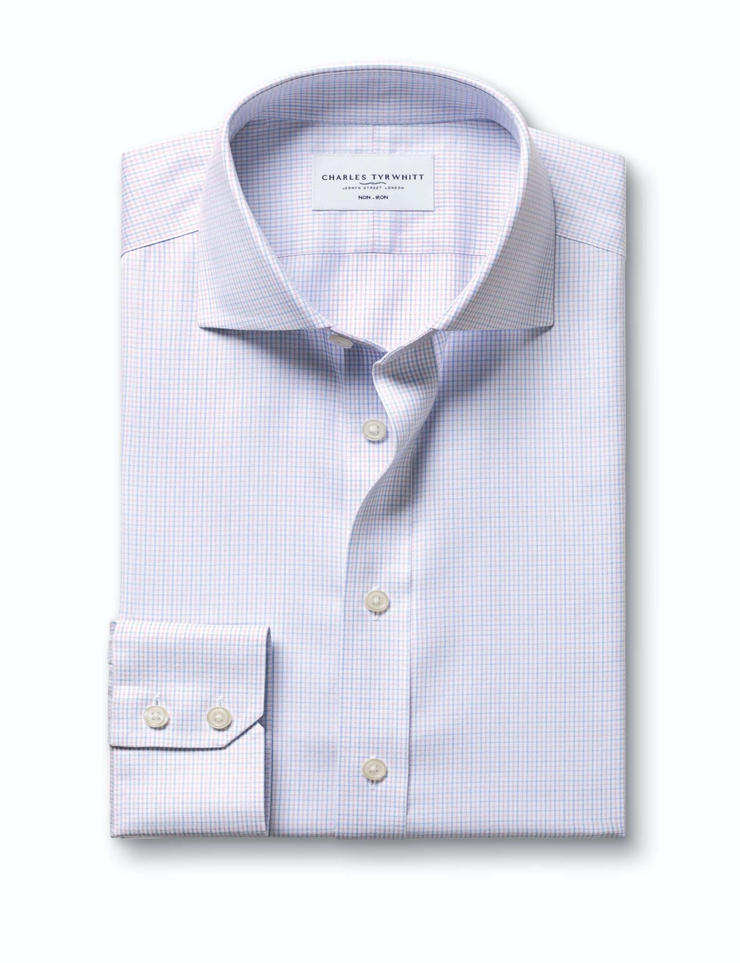 Slim Fit Non Iron Pure Cotton Check Shirt 5 of 7