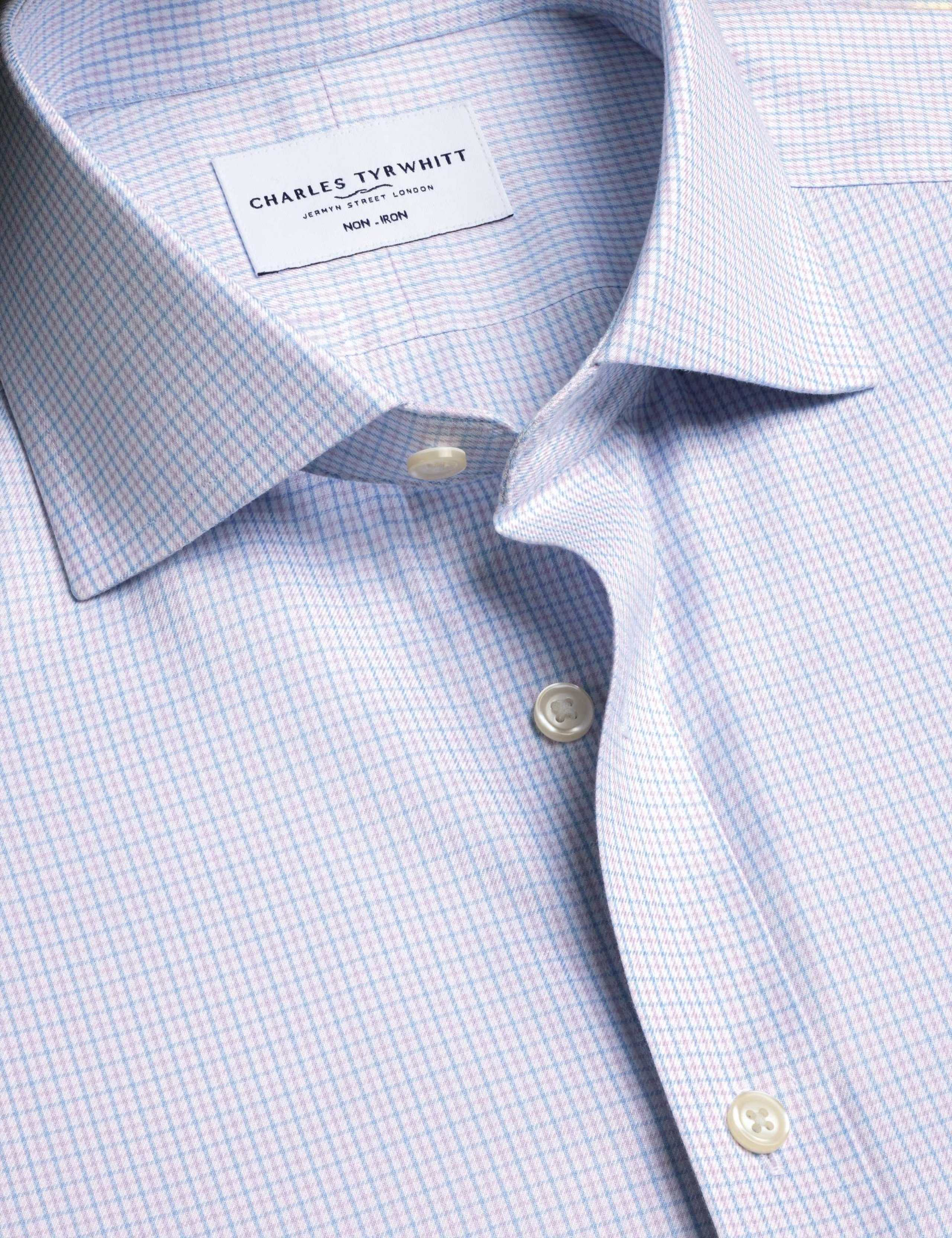 Slim Fit Non Iron Pure Cotton Check Shirt 6 of 7