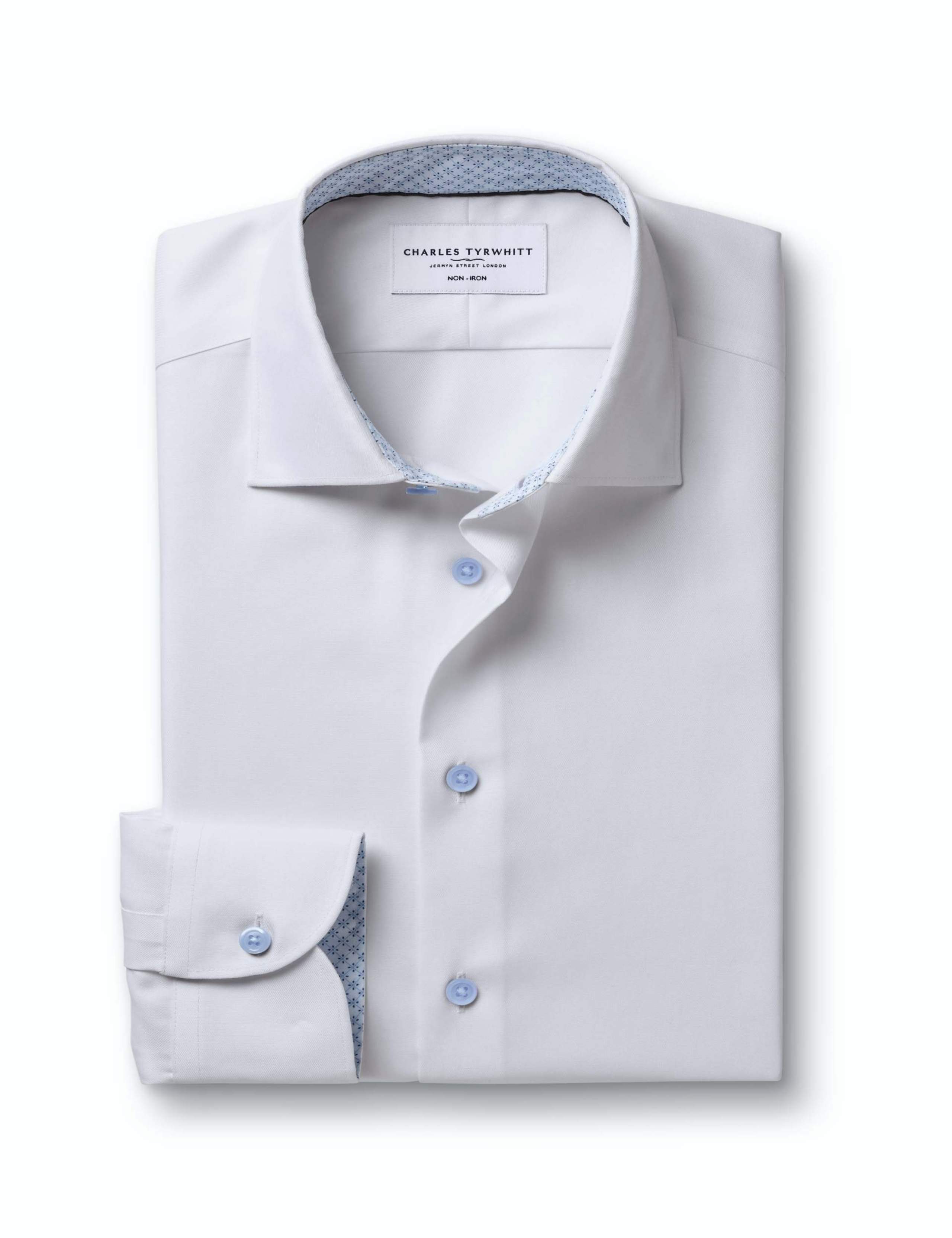 Slim Fit Non Iron Pure Cotton Trim Shirt 5 of 7