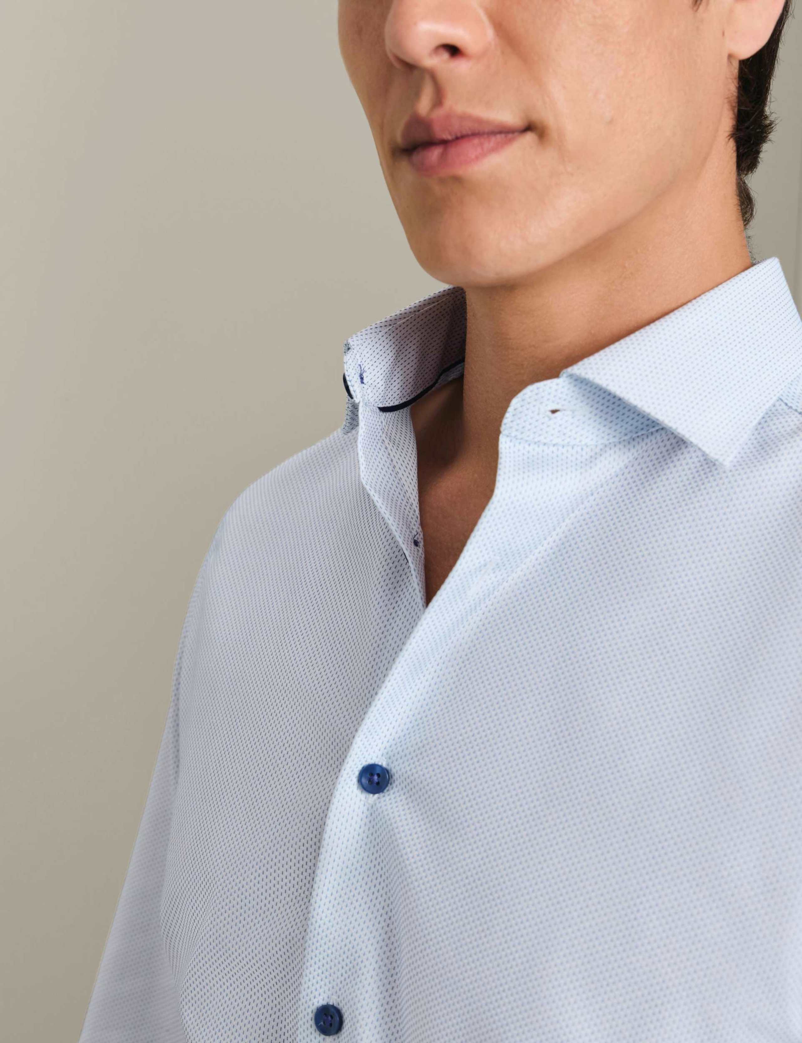 Slim Fit Non Iron Pure Cotton Dobby Shirt 2 of 7