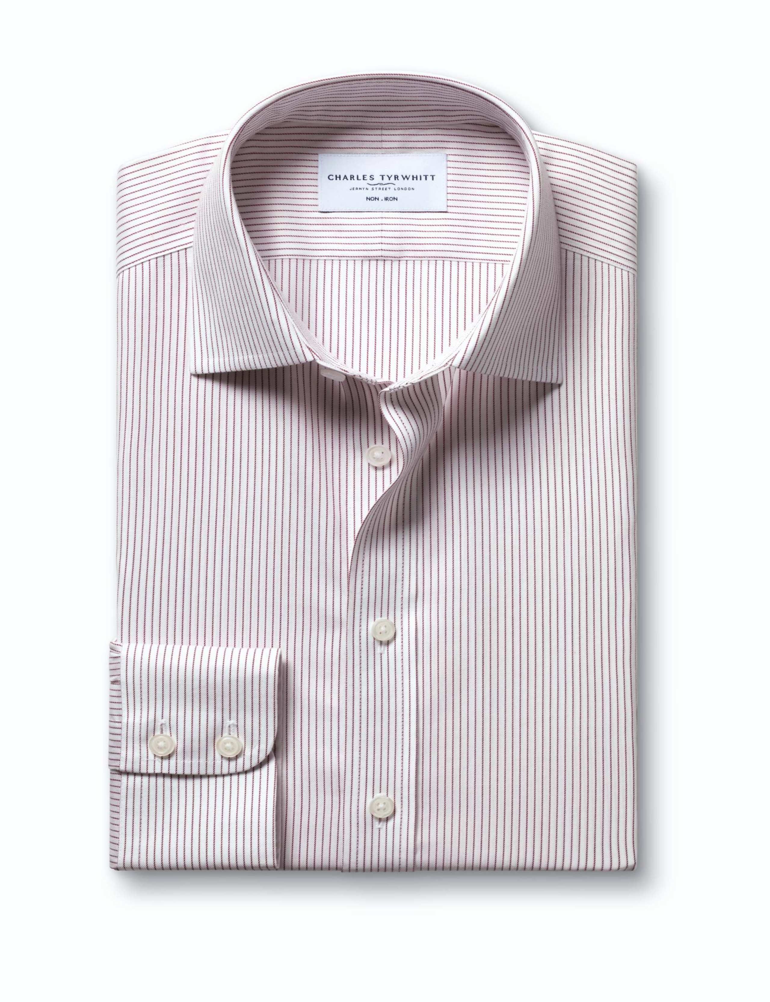 Slim Fit Non Iron Pure Cotton Striped Shirt 4 of 7