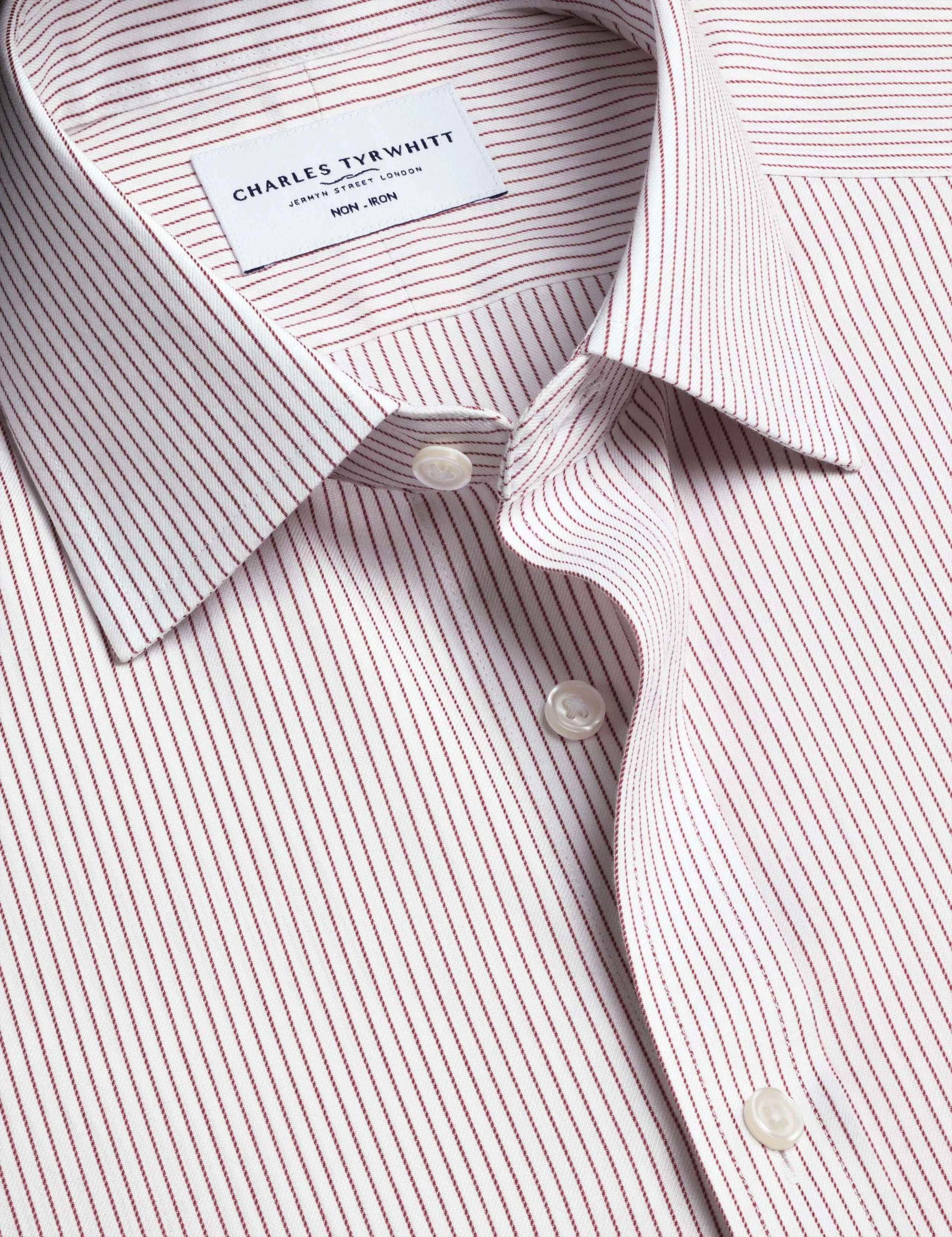Slim Fit Non Iron Pure Cotton Striped Shirt 5 of 7