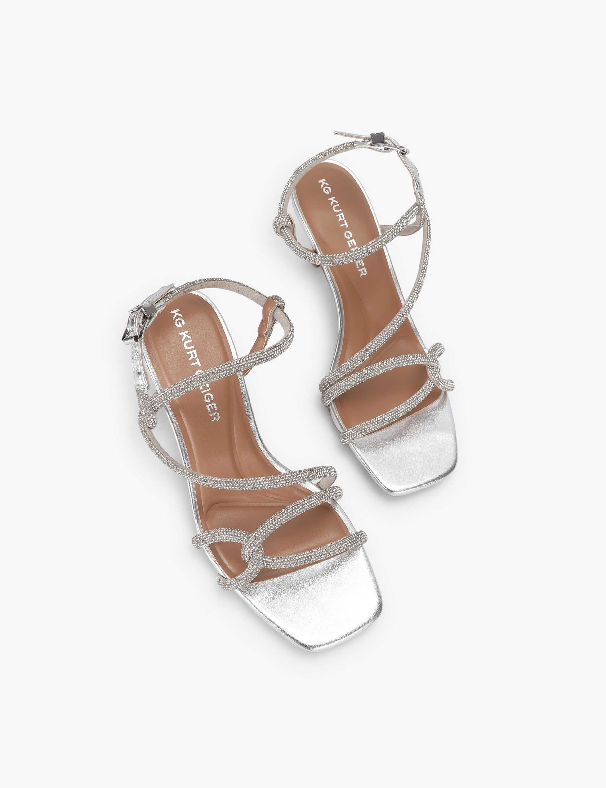 Sparkle Strappy Open Toe Heels 2 of 4