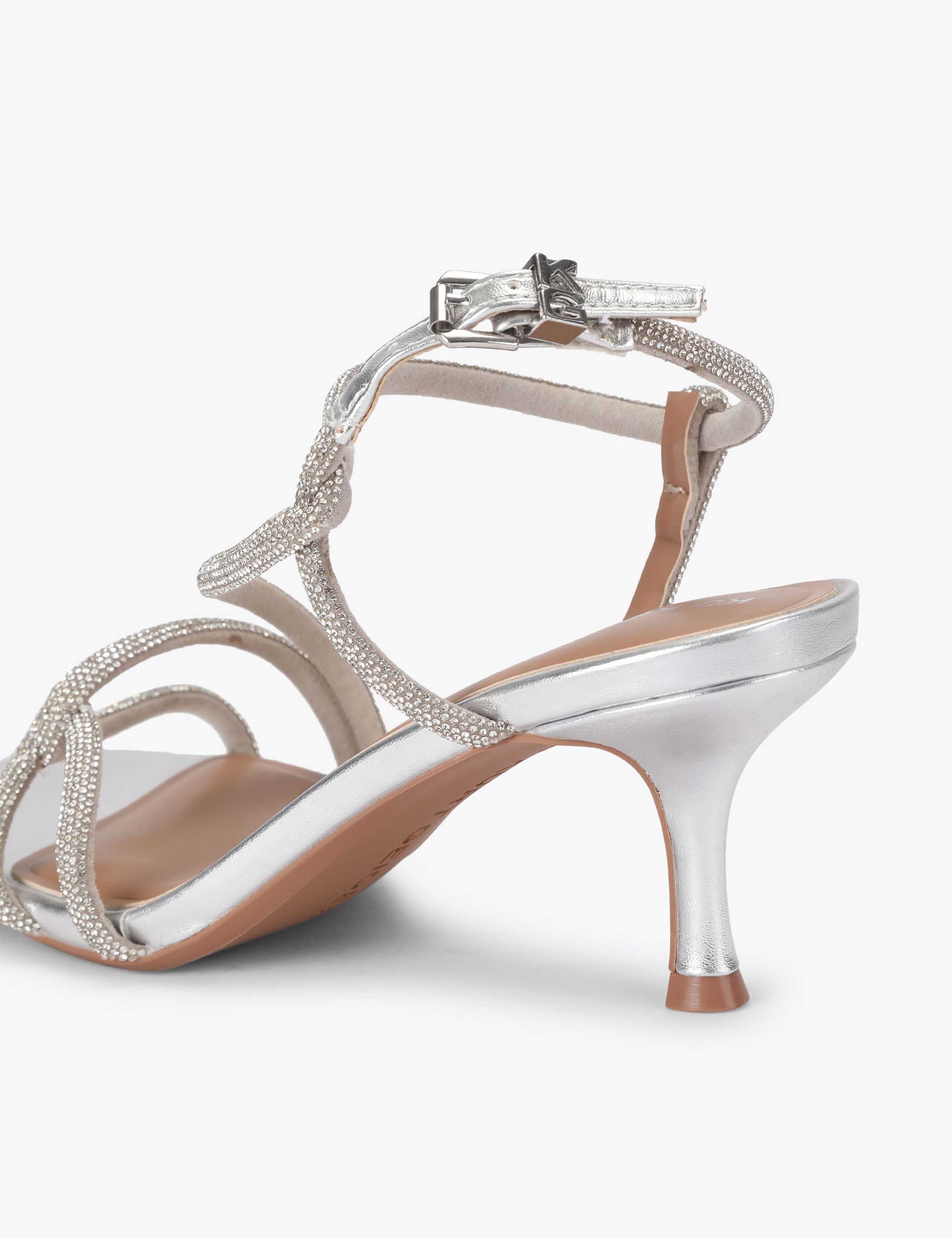 Sparkle Strappy Open Toe Heels 3 of 4