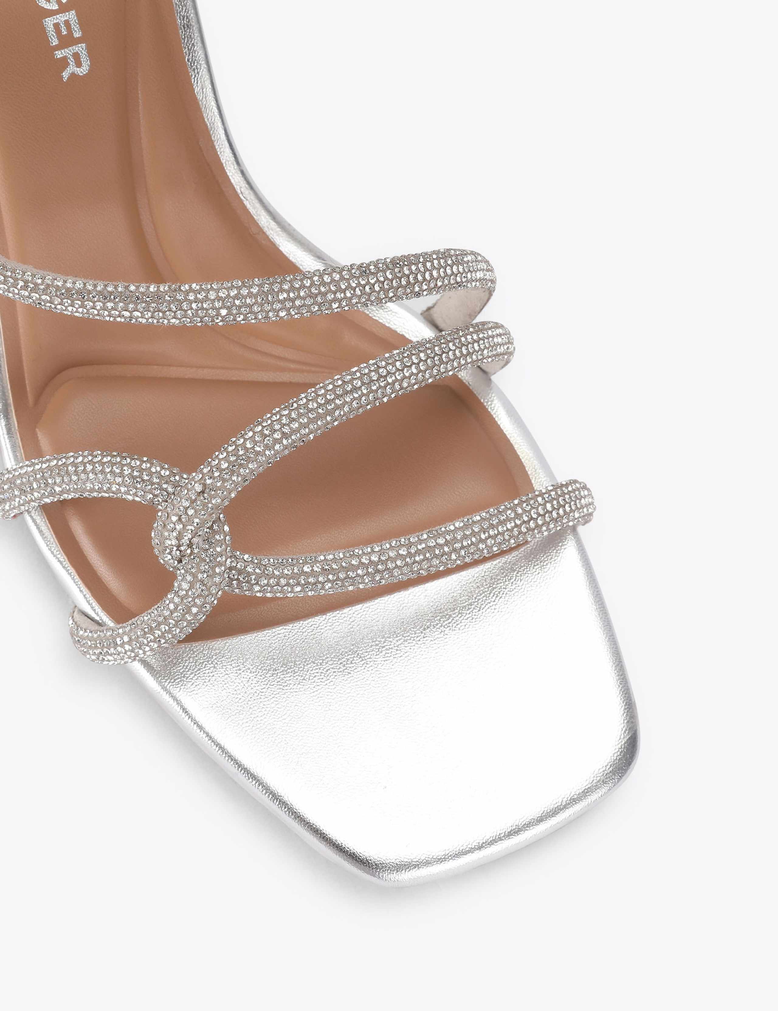 Sparkle Strappy Open Toe Heels 4 of 4