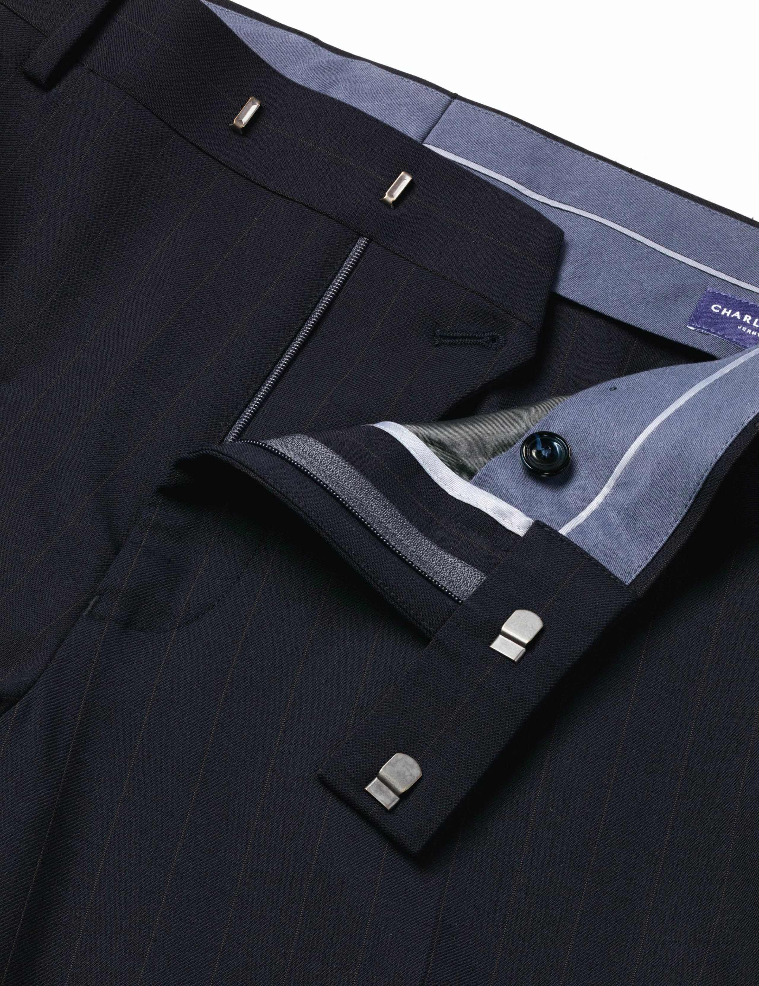 Slim Fit Wool Rich Striped Stretch Suit Trousers 5 of 5