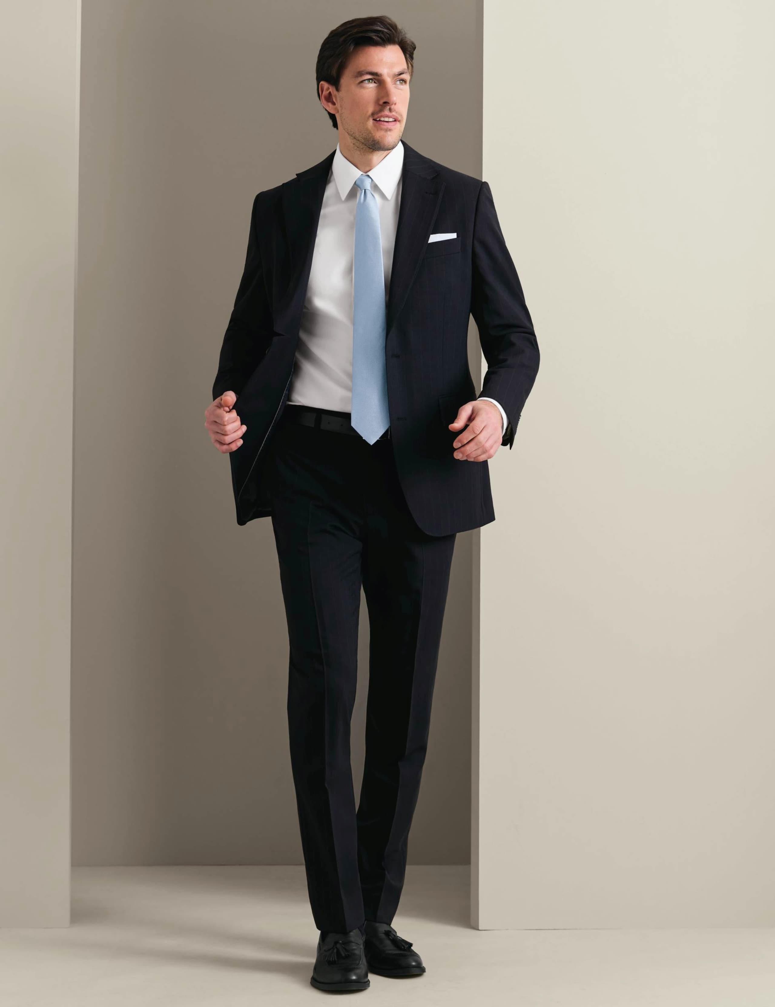 Slim Fit Wool Rich Stretch Striped Suit Jacket 2 of 8