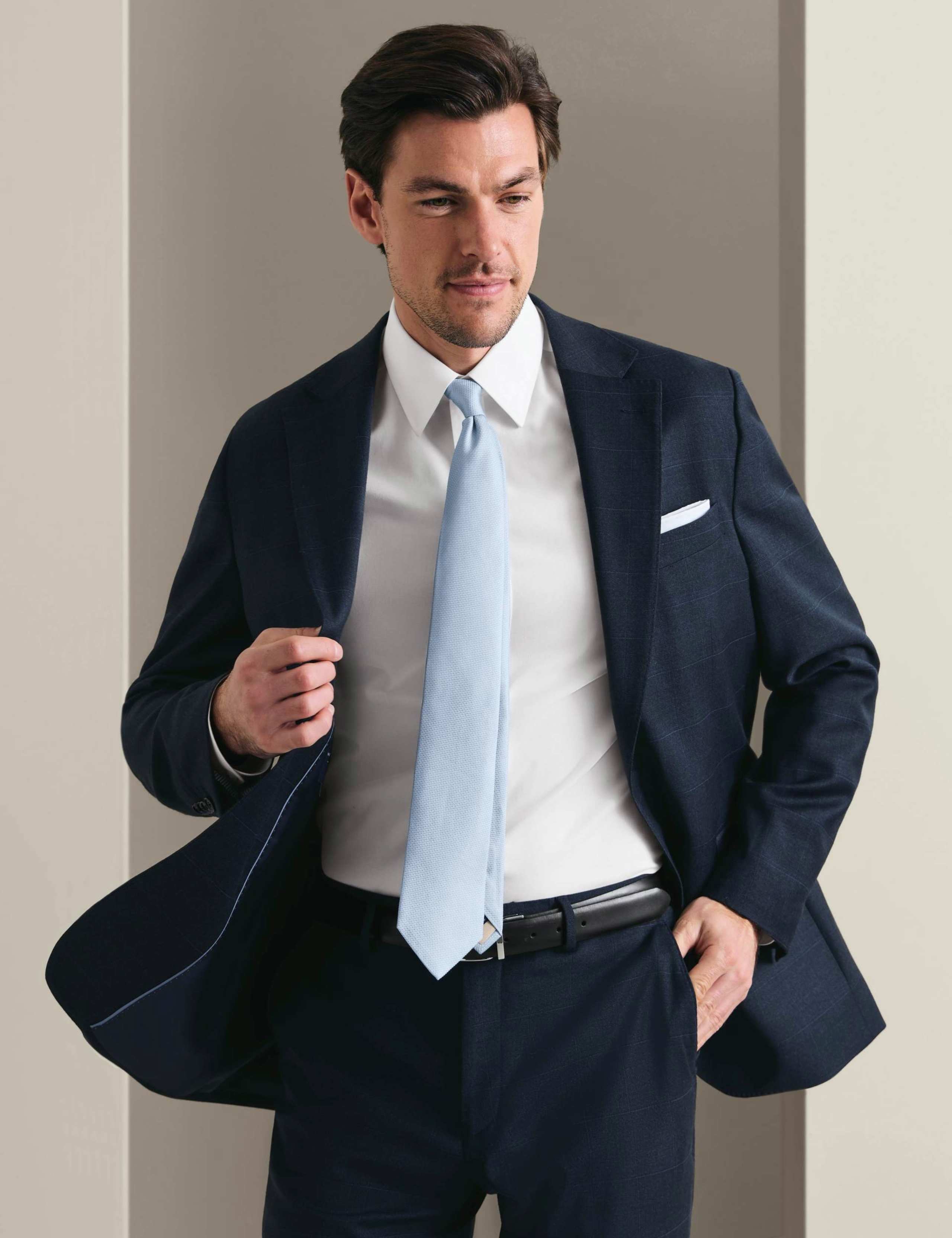 Slim Fit Wool Rich Stretch Check Suit Jacket 1 of 8