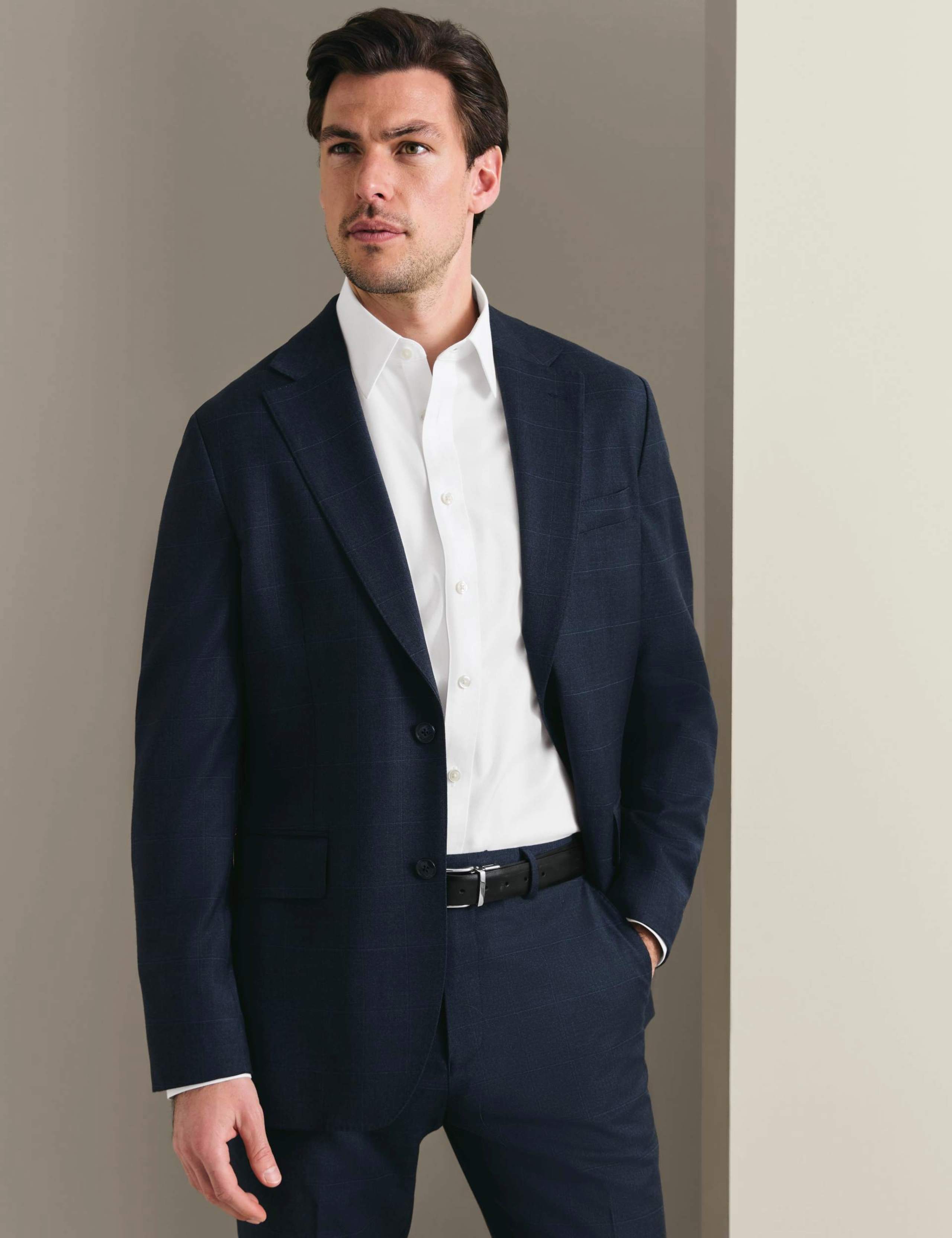 Slim Fit Wool Rich Stretch Check Suit Jacket 4 of 8