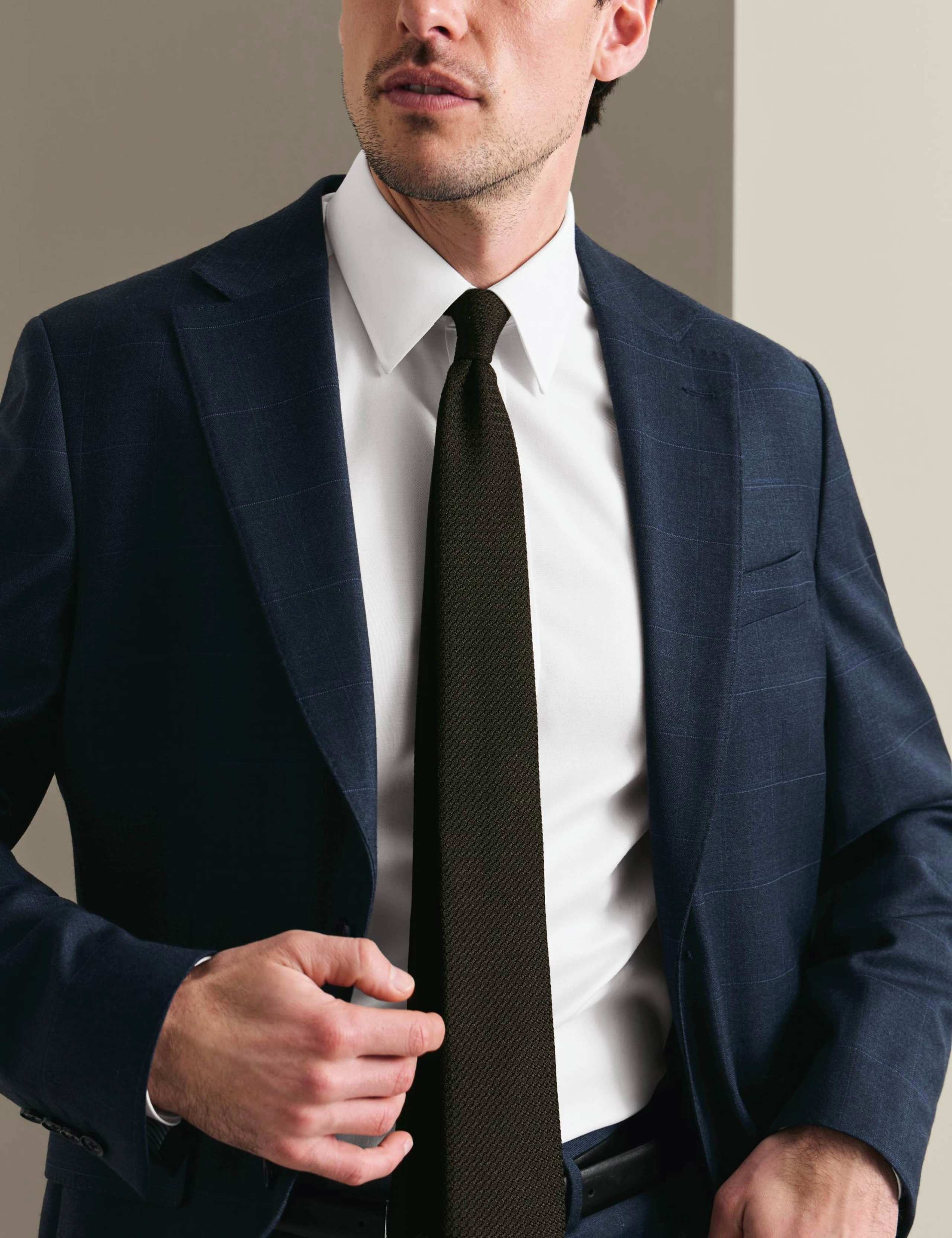 Slim Fit Wool Rich Stretch Check Suit Jacket 6 of 8