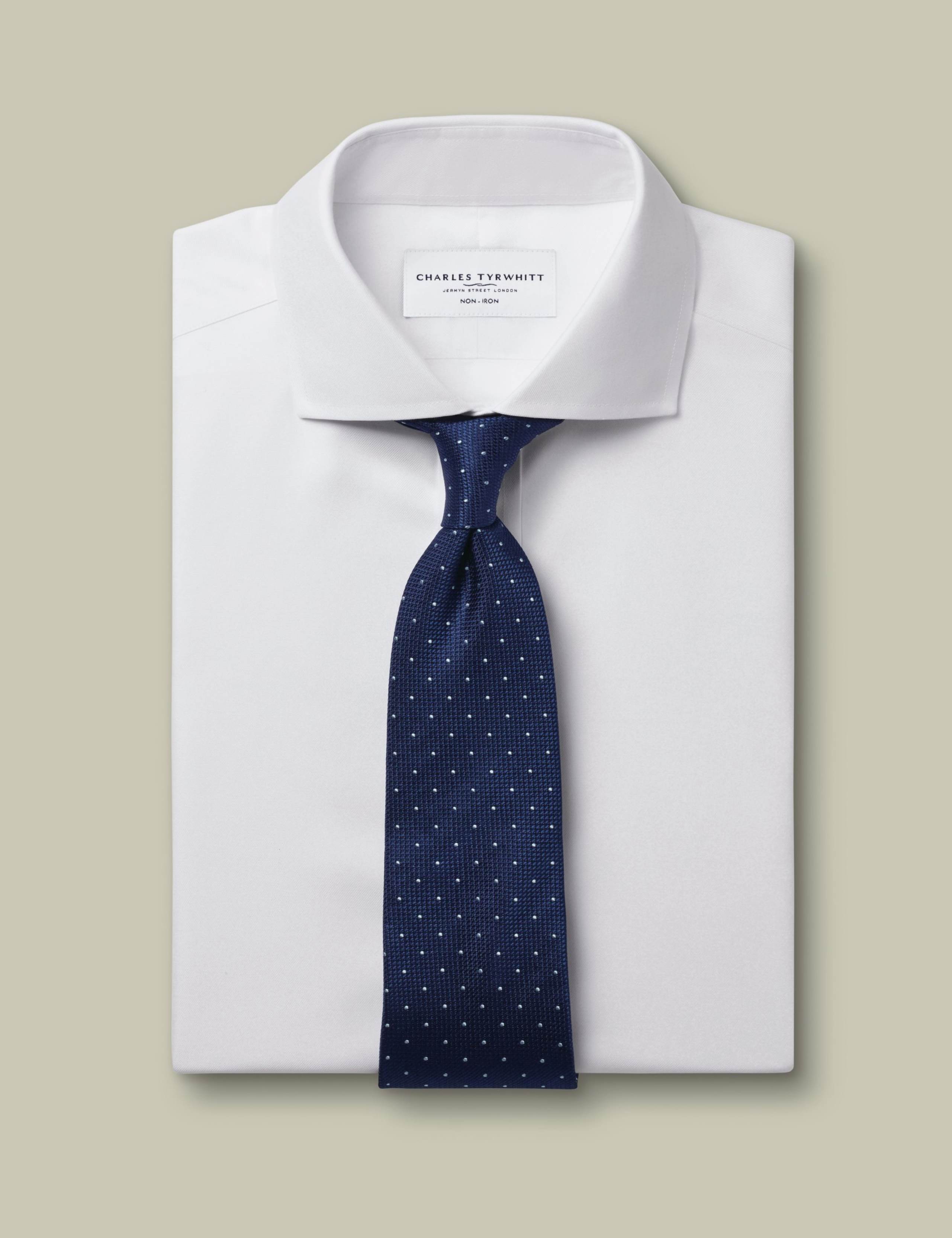 Woven Polka Dot Pure Silk Tie 2 of 3