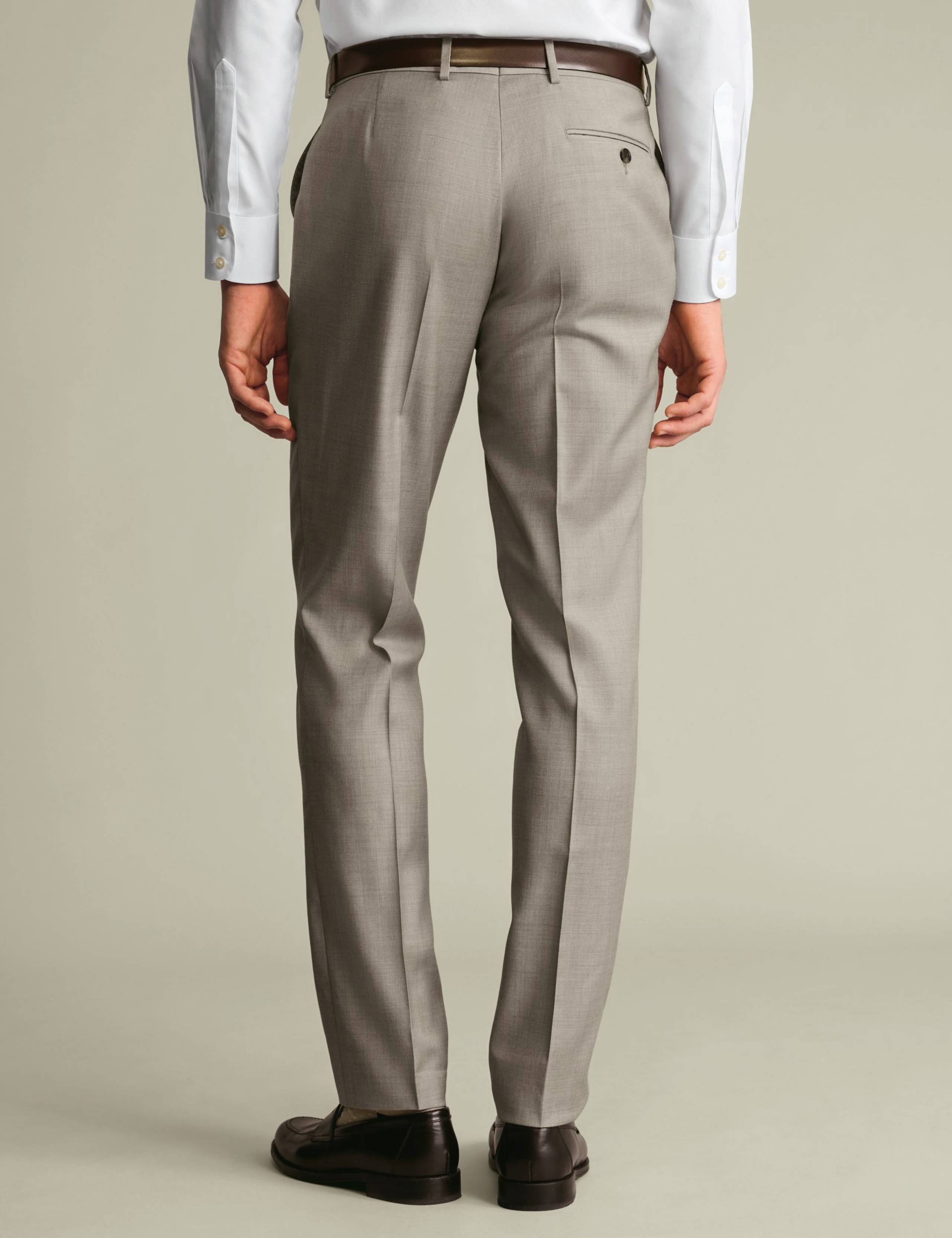 Slim Fit Super 100s Wool Twill Suit Trousers 3 of 4