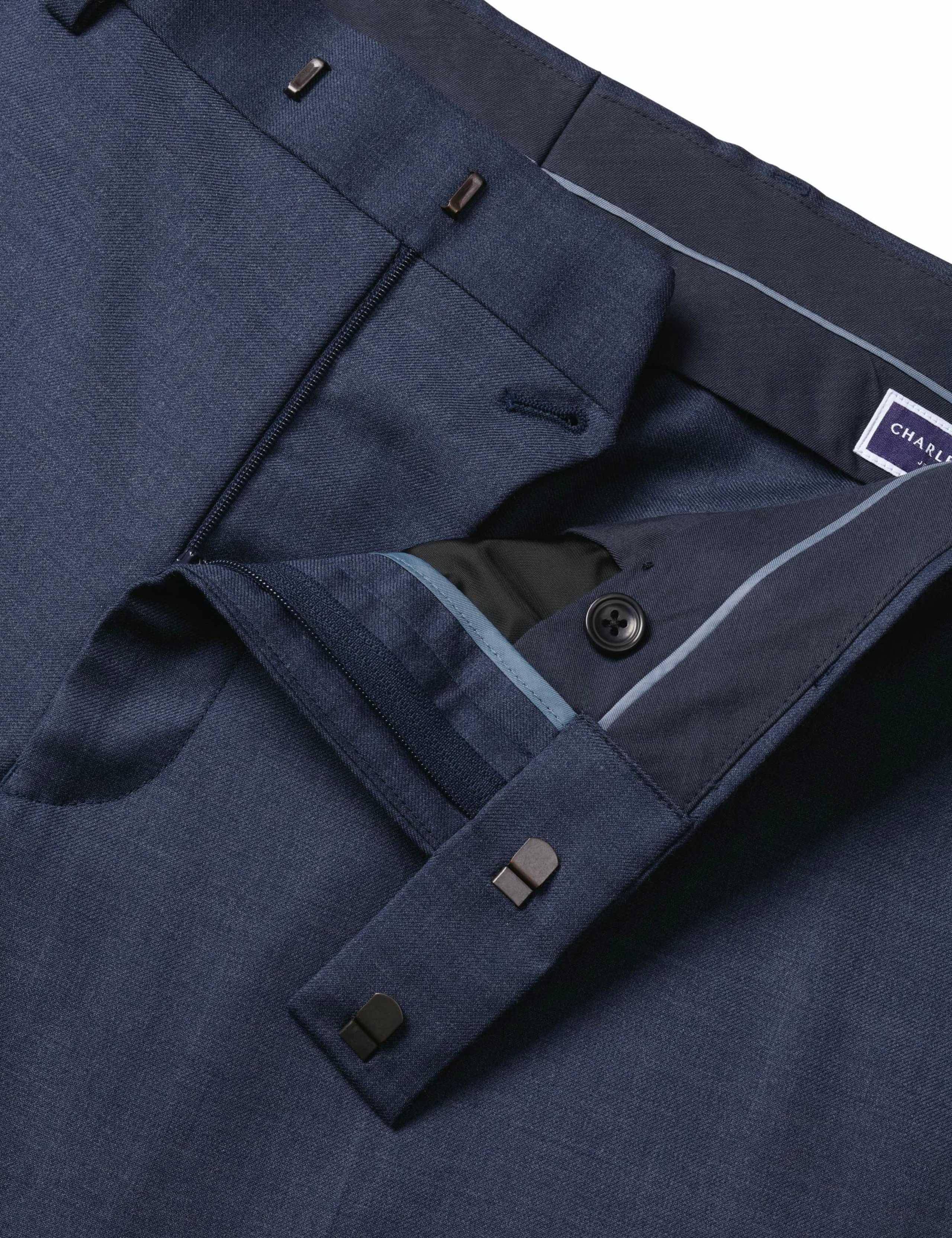 Slim Fit Super 100s Wool Twill Suit Trousers 4 of 4