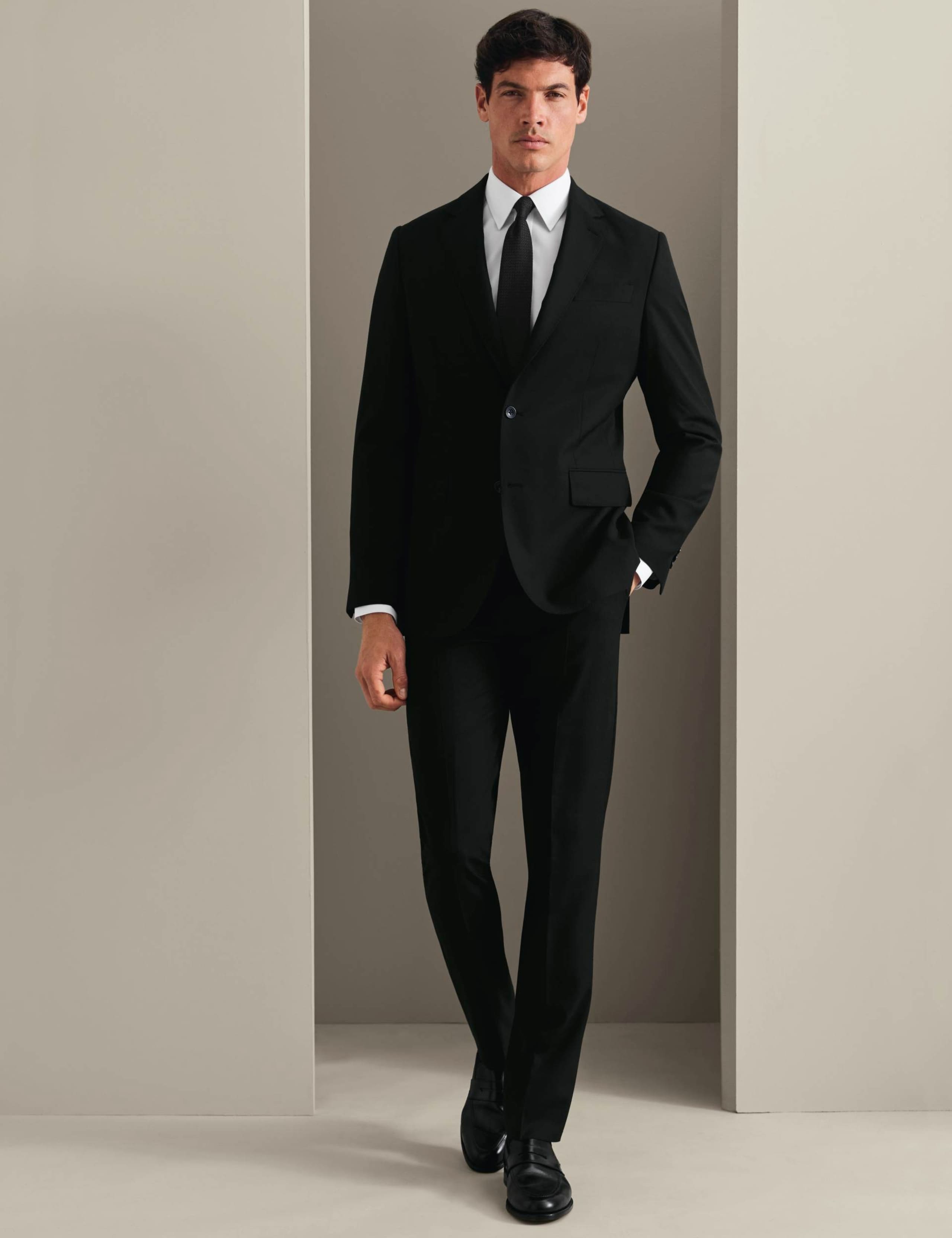 Slim Fit Super 120s Wool Sharkskin Suit Jacket 2 of 6