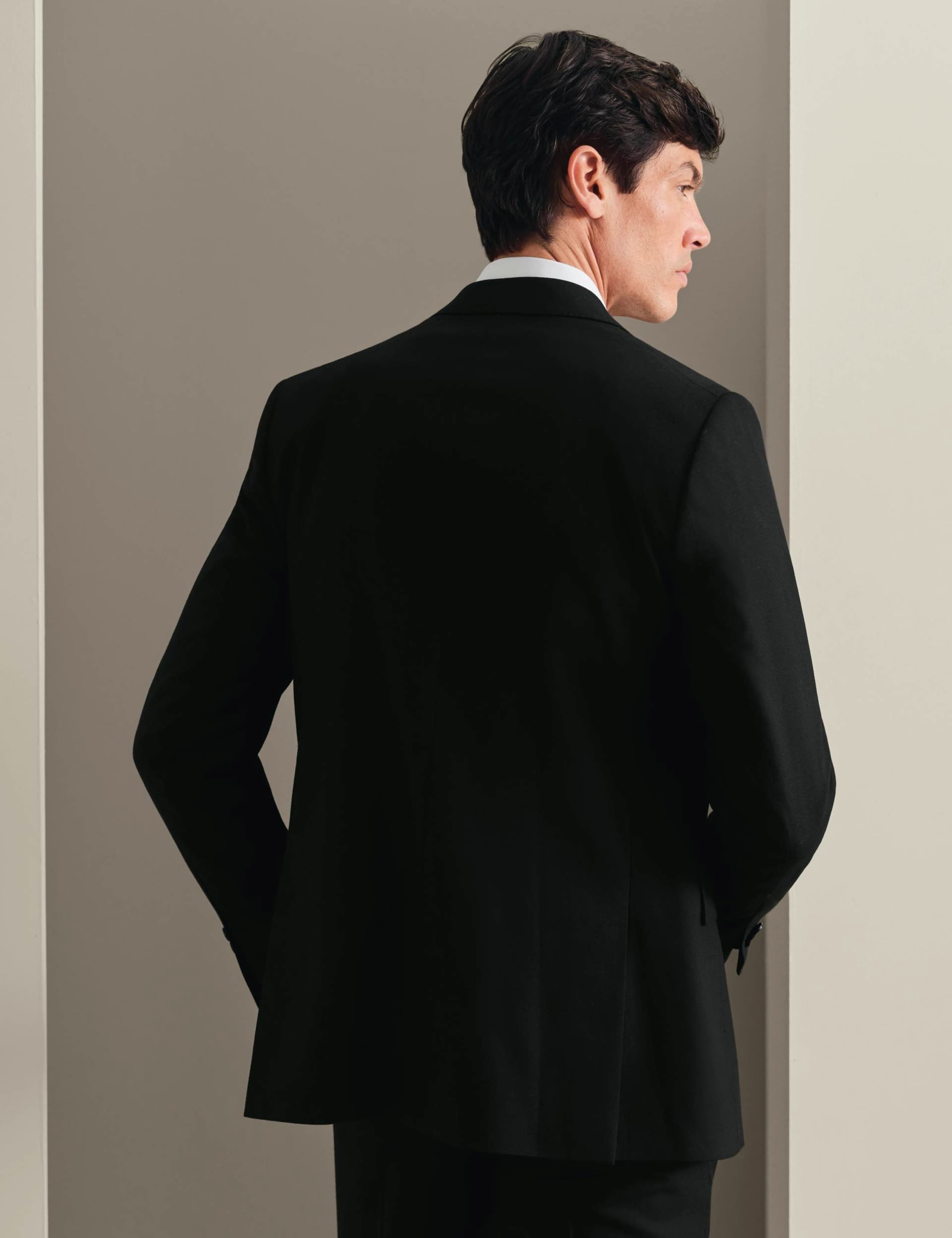 Slim Fit Super 120s Wool Sharkskin Suit Jacket 3 of 6
