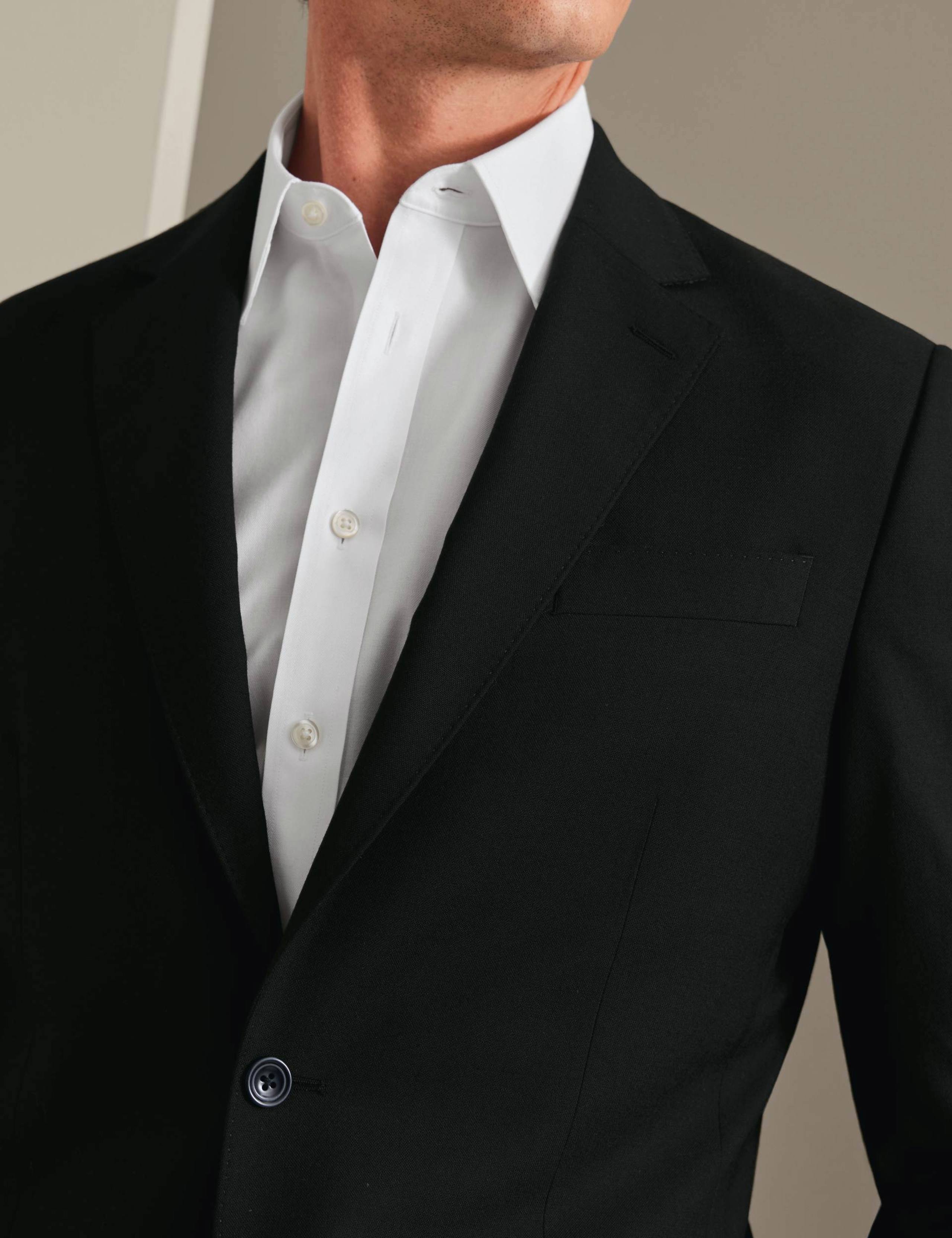 Slim Fit Super 120s Wool Sharkskin Suit Jacket 4 of 6