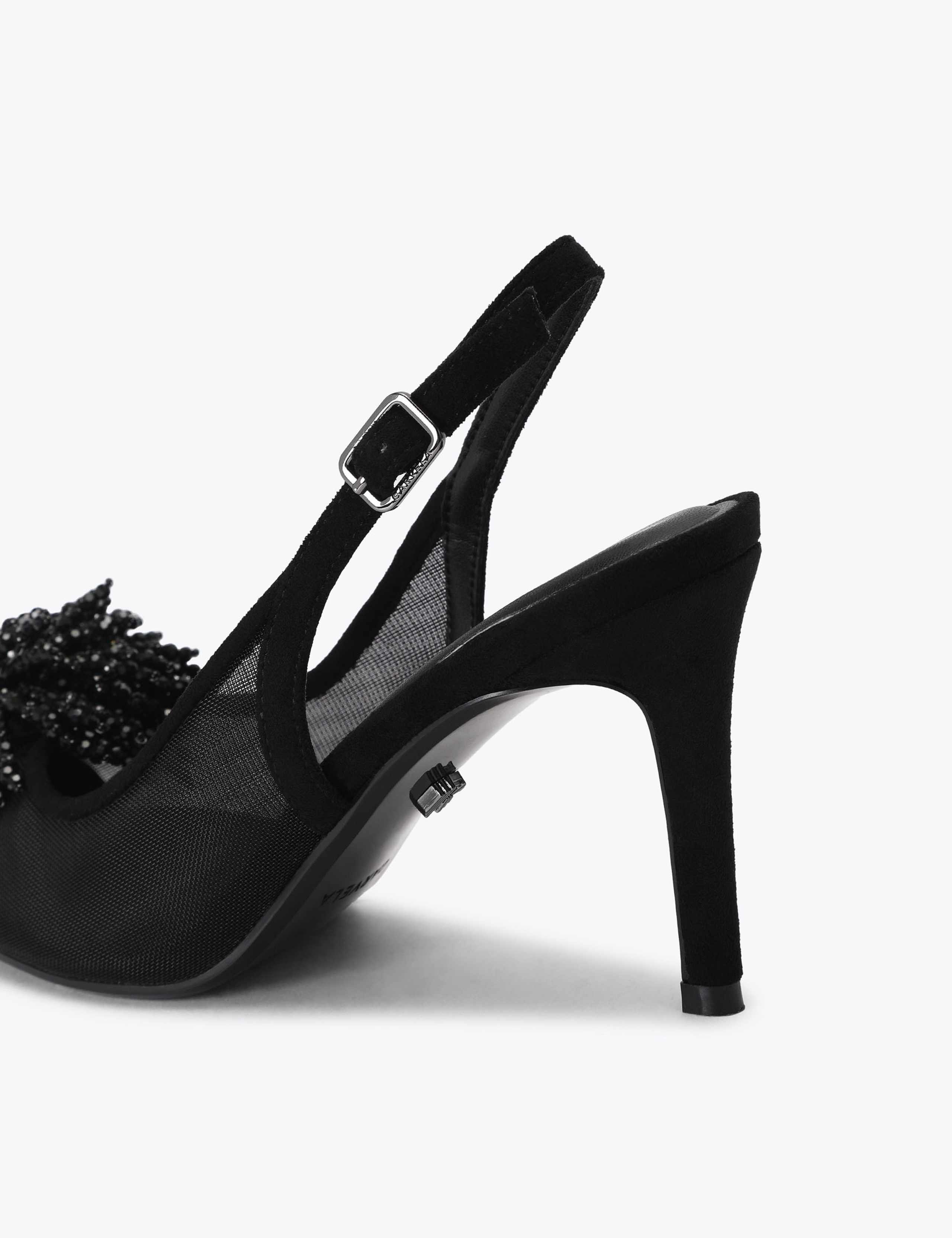 Crystal Stiletto Heel Slingback Shoes 3 of 4