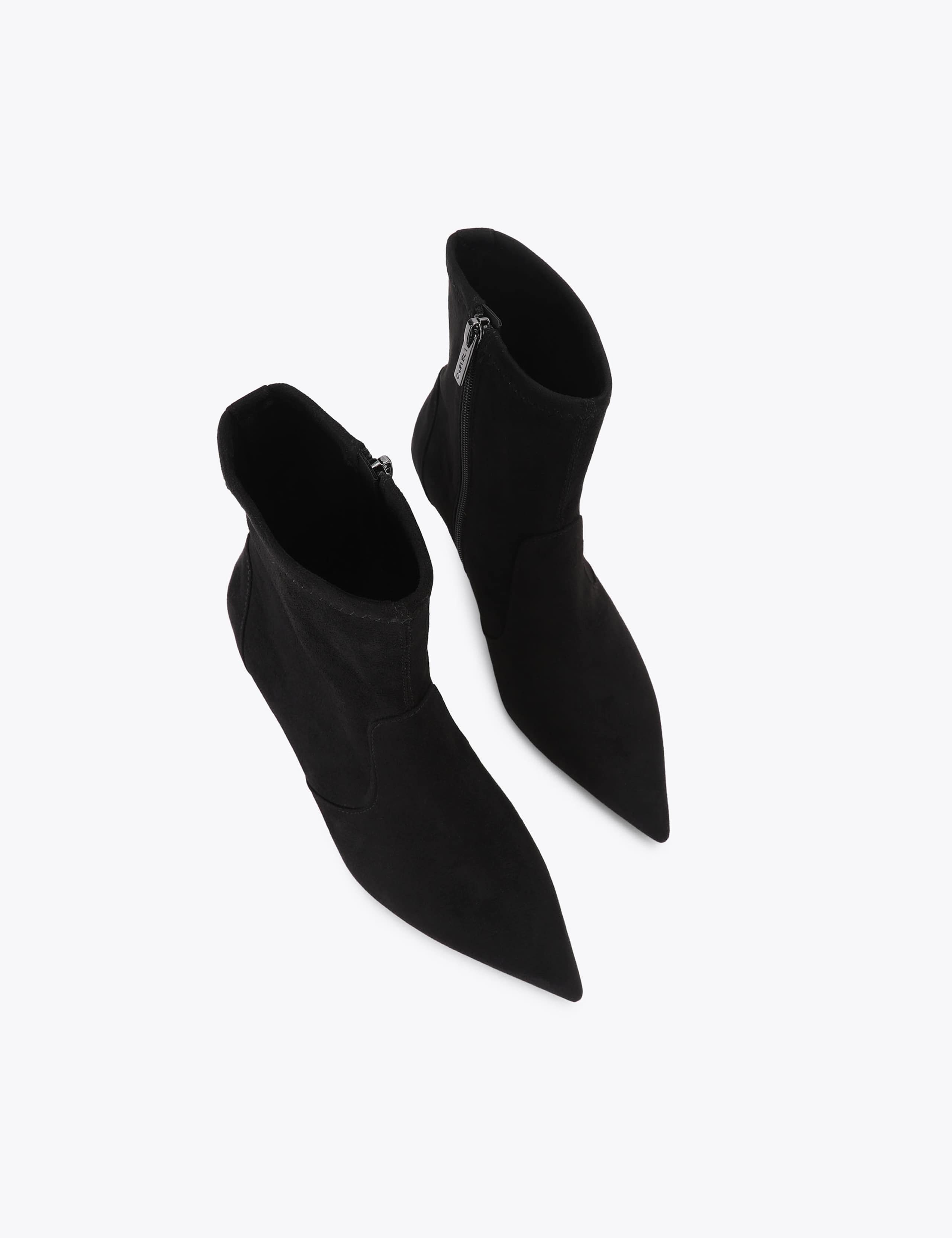 Suede Pointed Kitten Heel Ankle Boots 4 of 4