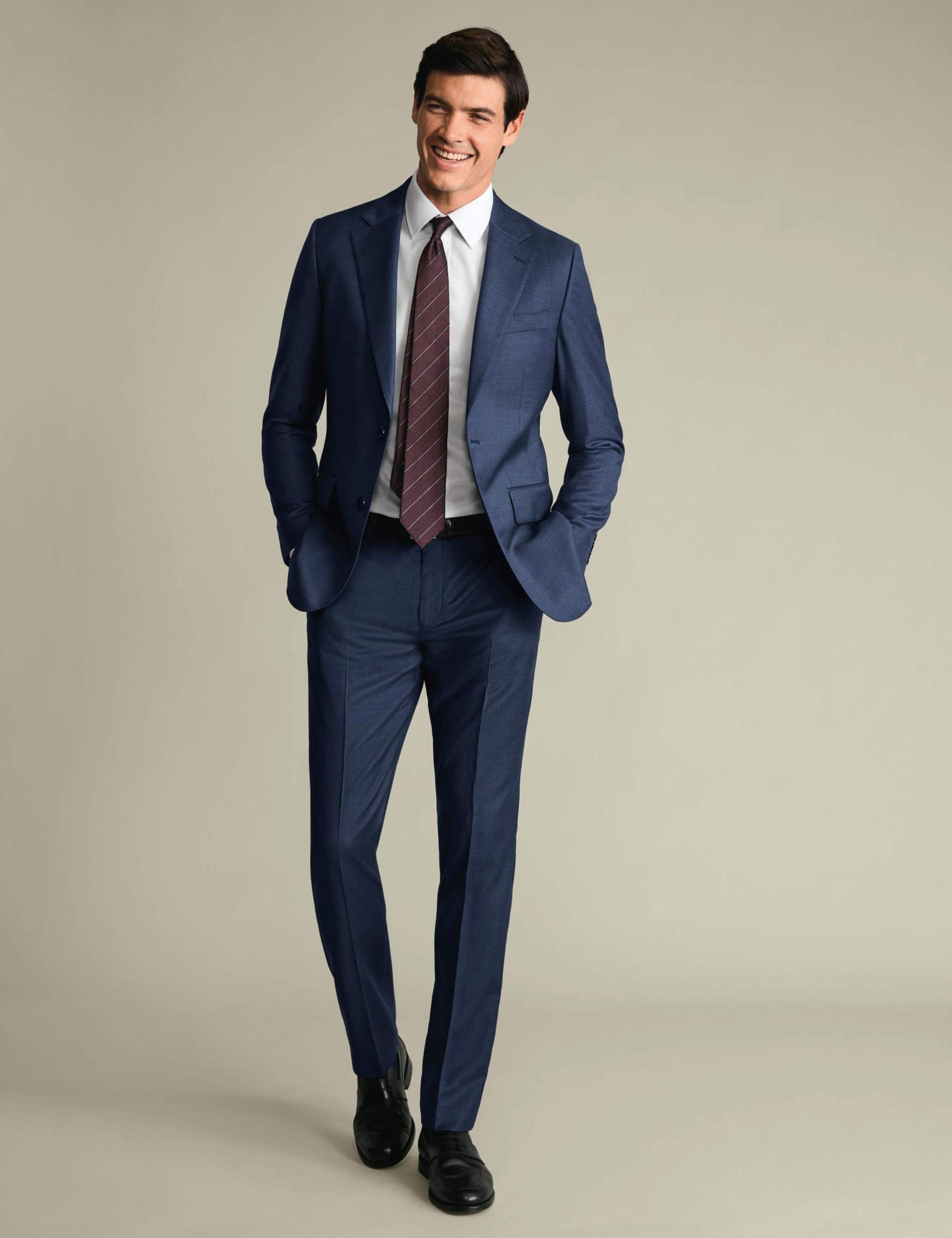 Slim Fit Super 100s Wool Twill Suit Jacket 2 of 6