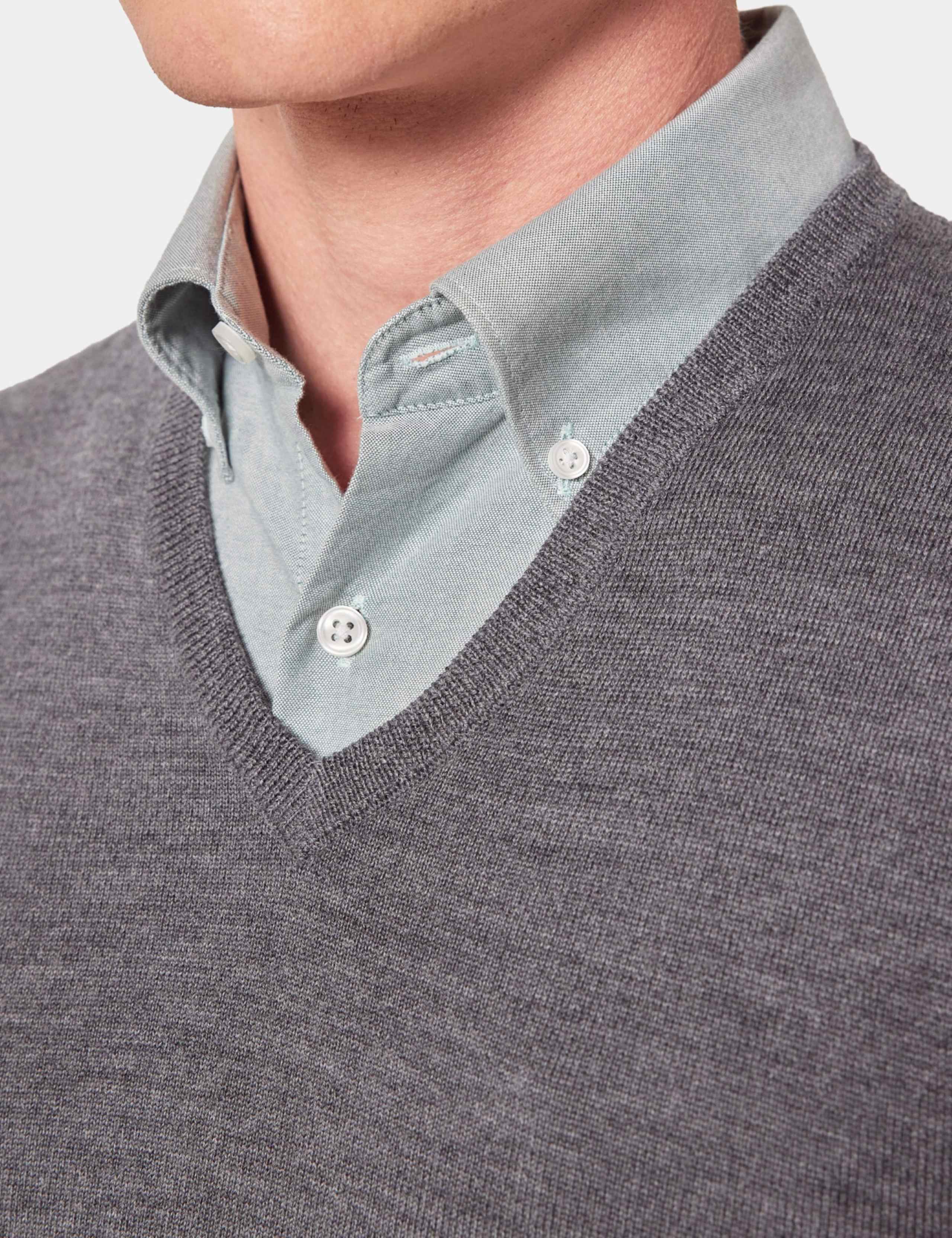 Pure Merino Wool V-Neck Jumper 3 of 4