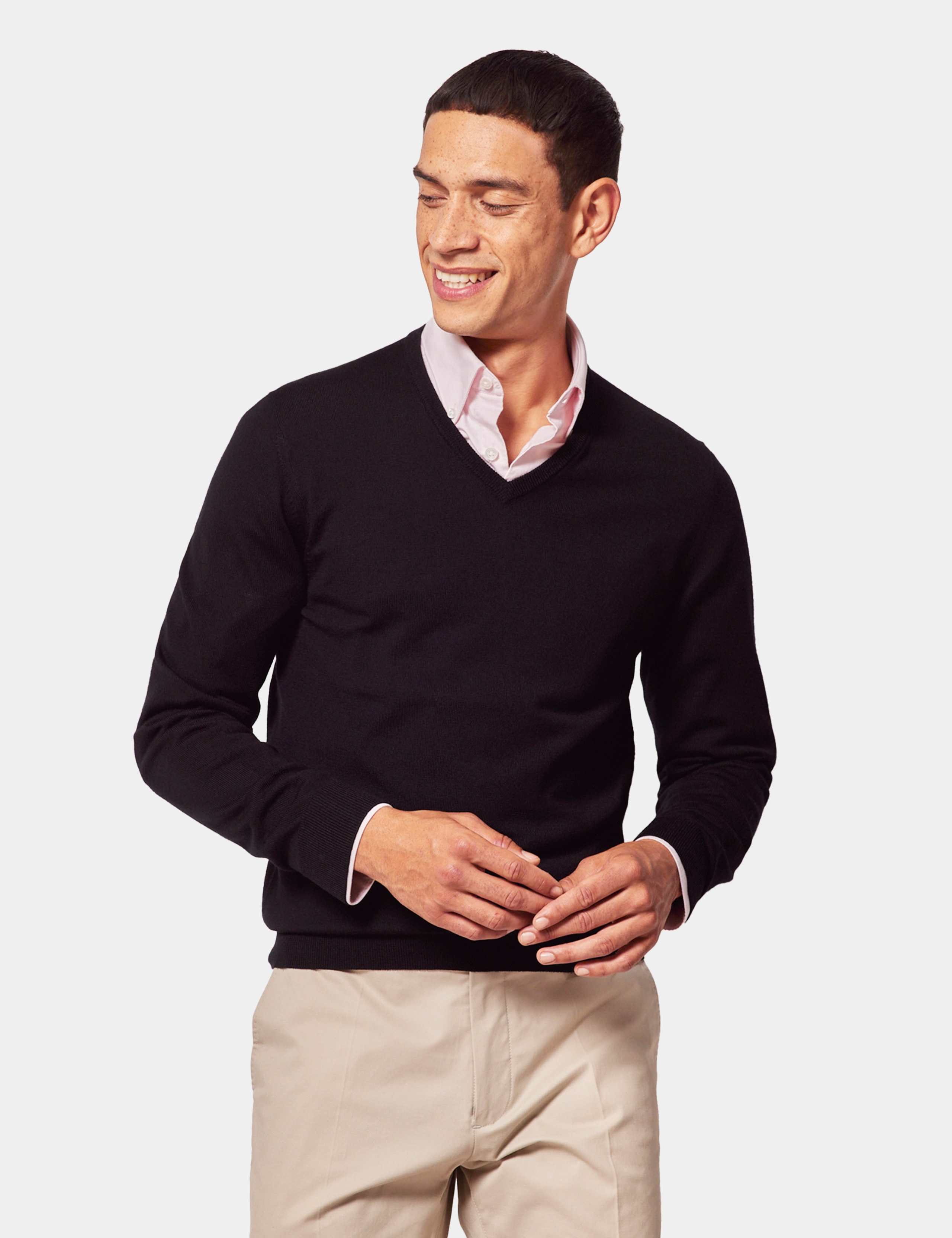Pure Merino Wool V-Neck Jumper 3 of 4