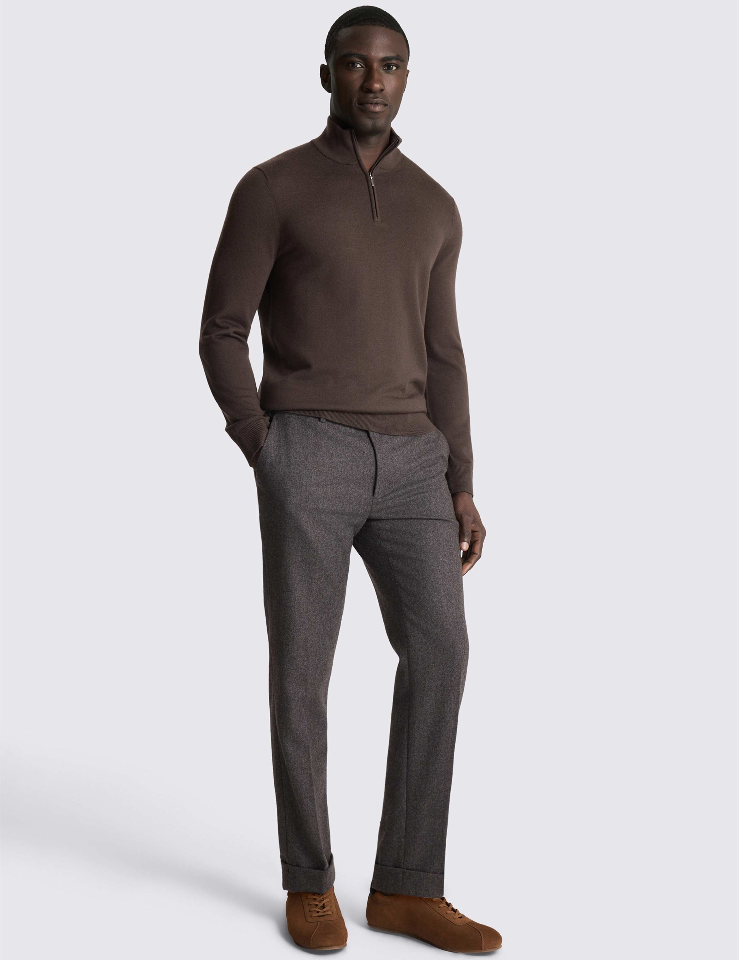 Merino Wool Rich Half Zip Jumper 2 of 4
