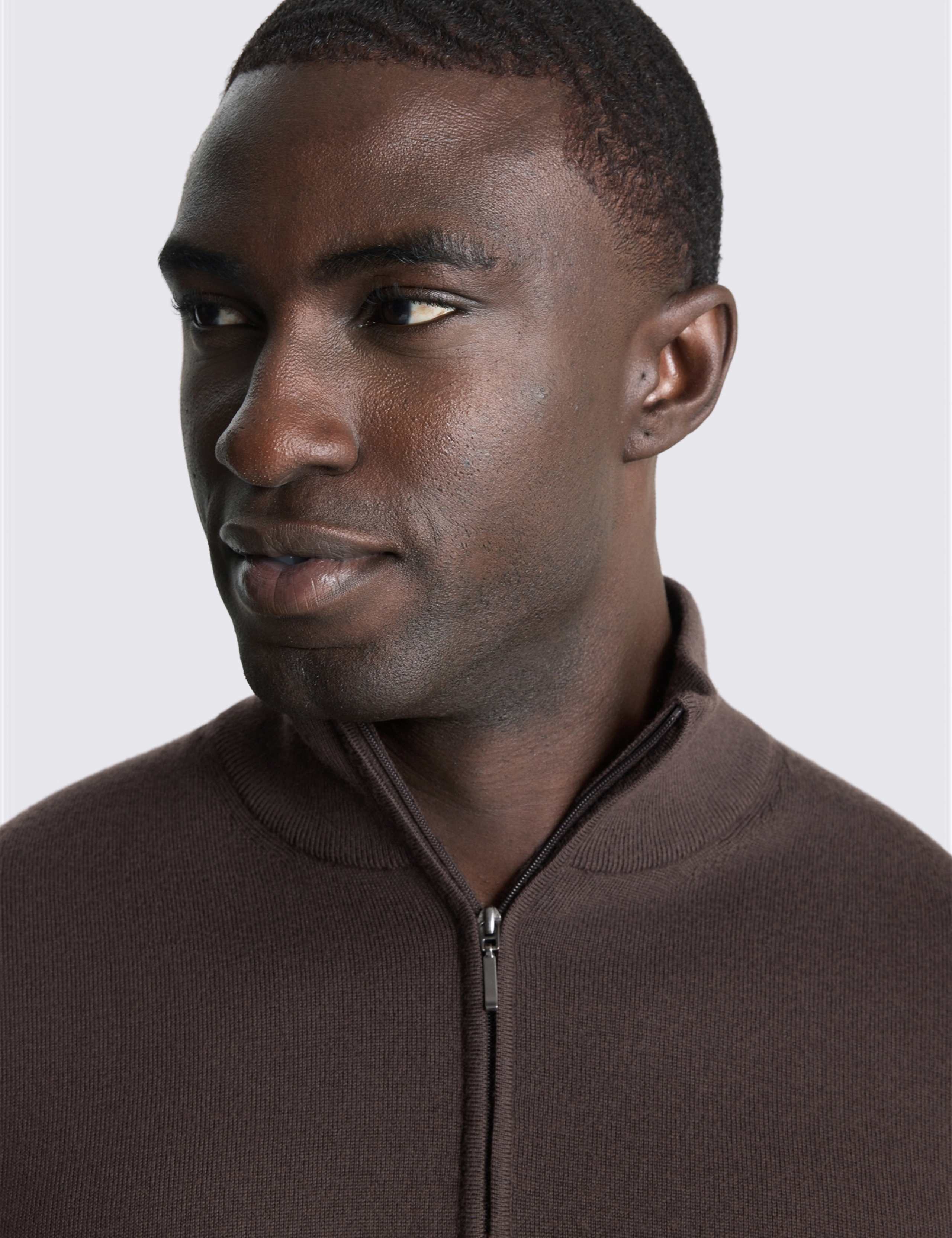 Merino Wool Rich Half Zip Jumper 3 of 4