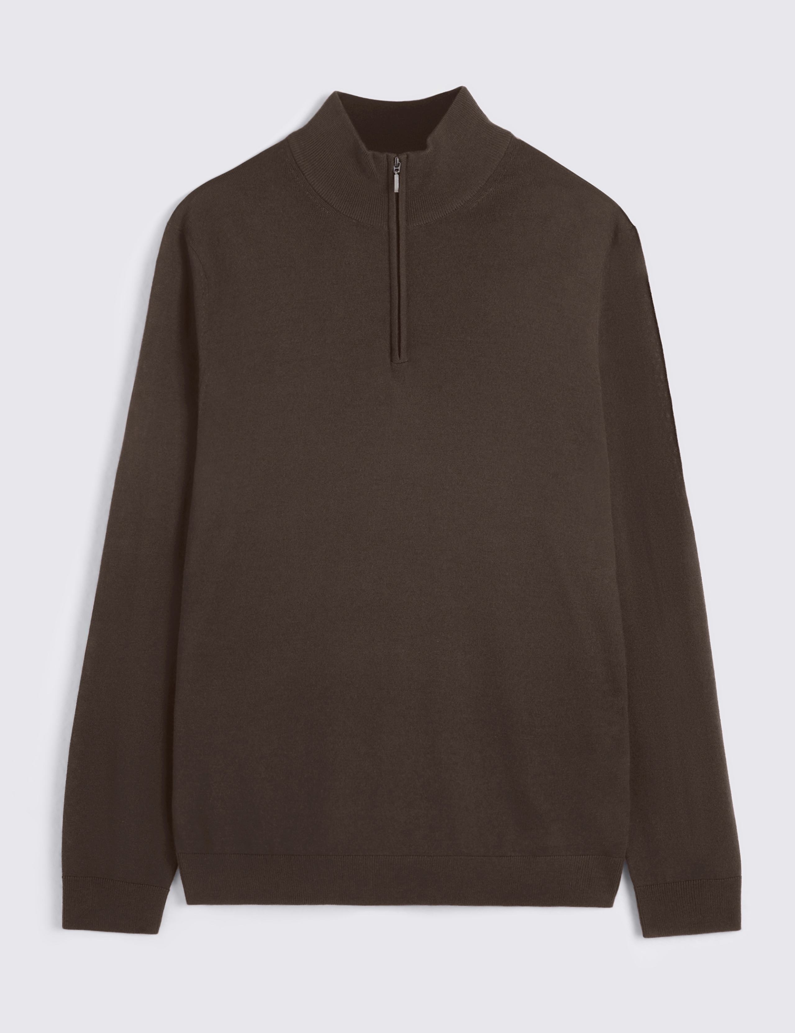 Merino Wool Rich Half Zip Jumper 4 of 4