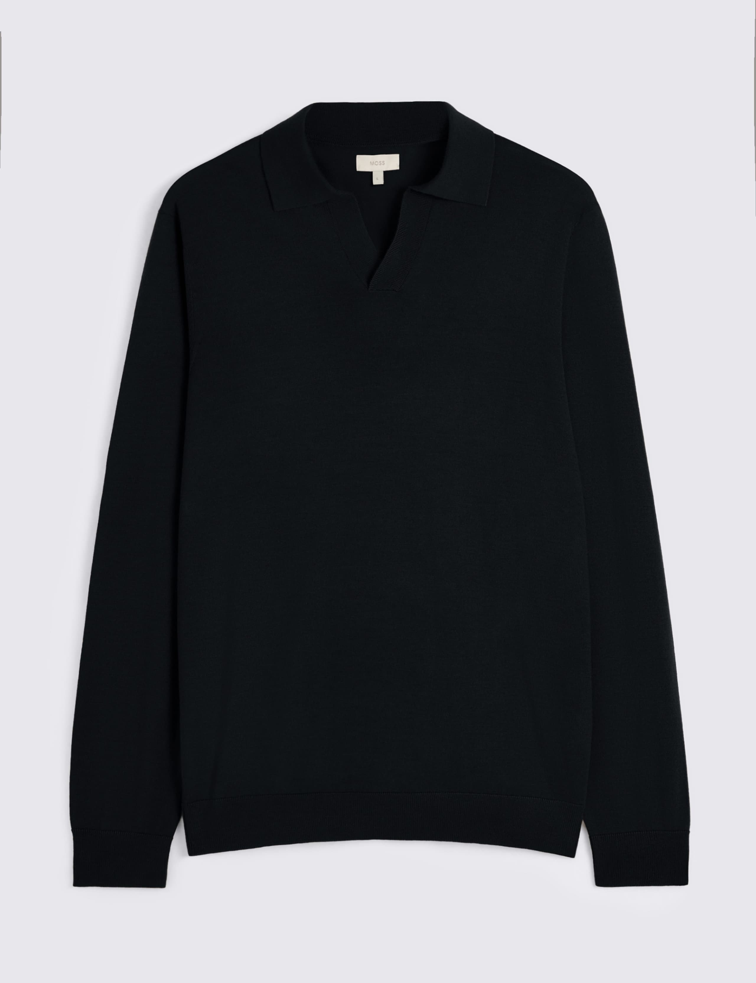 Merino Wool Rich Knitted Polo Shirt 3 of 4