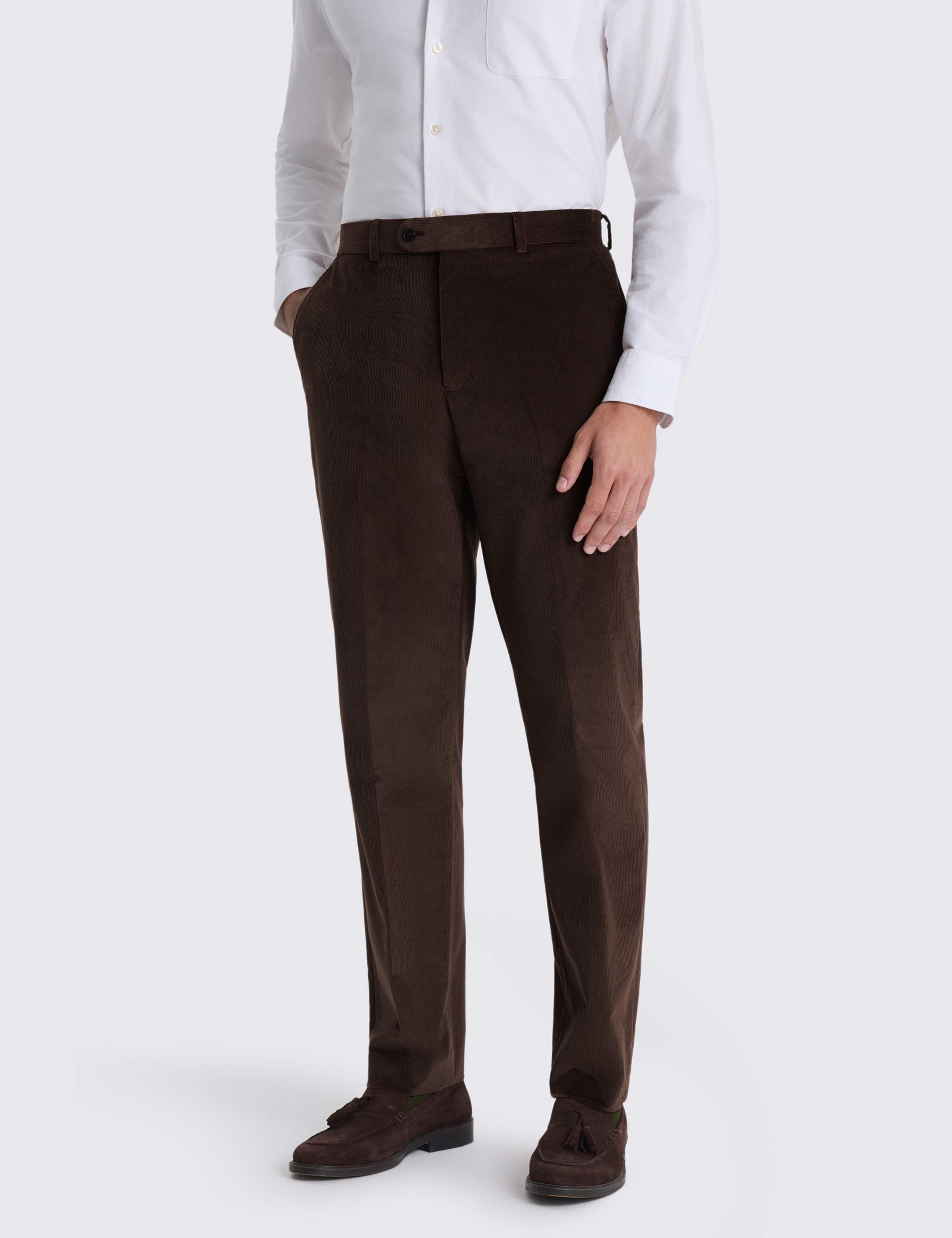 Tailored Fit Cord Stretch Suit Trousers 1 of 3