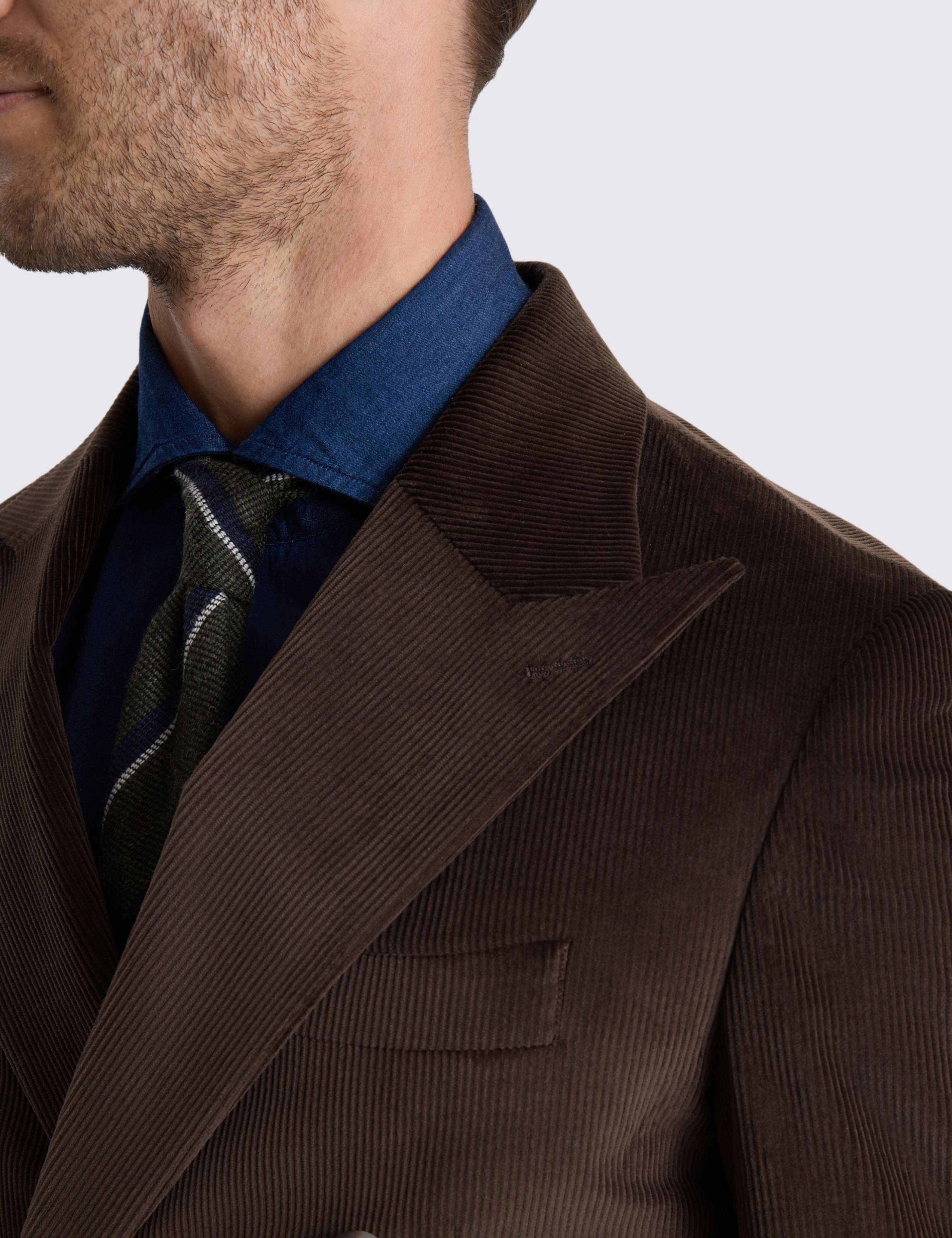 Tailored Fit Cord Double Breasted Suit Jacket 4 of 4