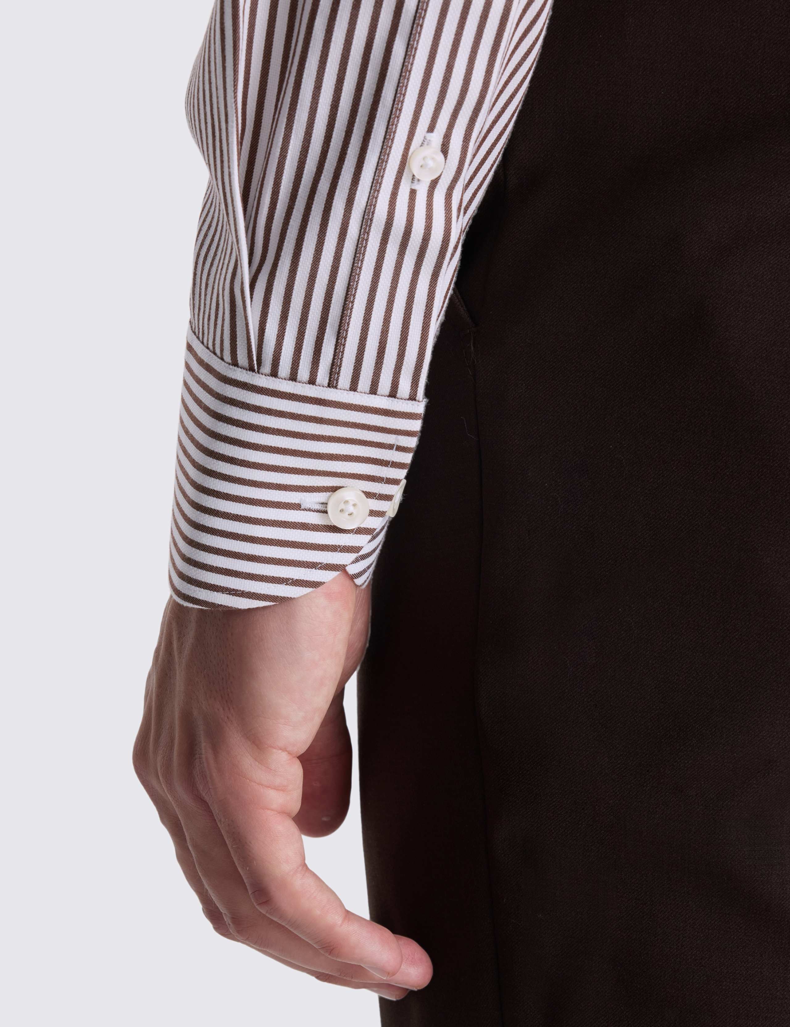 Tailored Fit Non Iron Pure Cotton Striped Shirt 2 of 2
