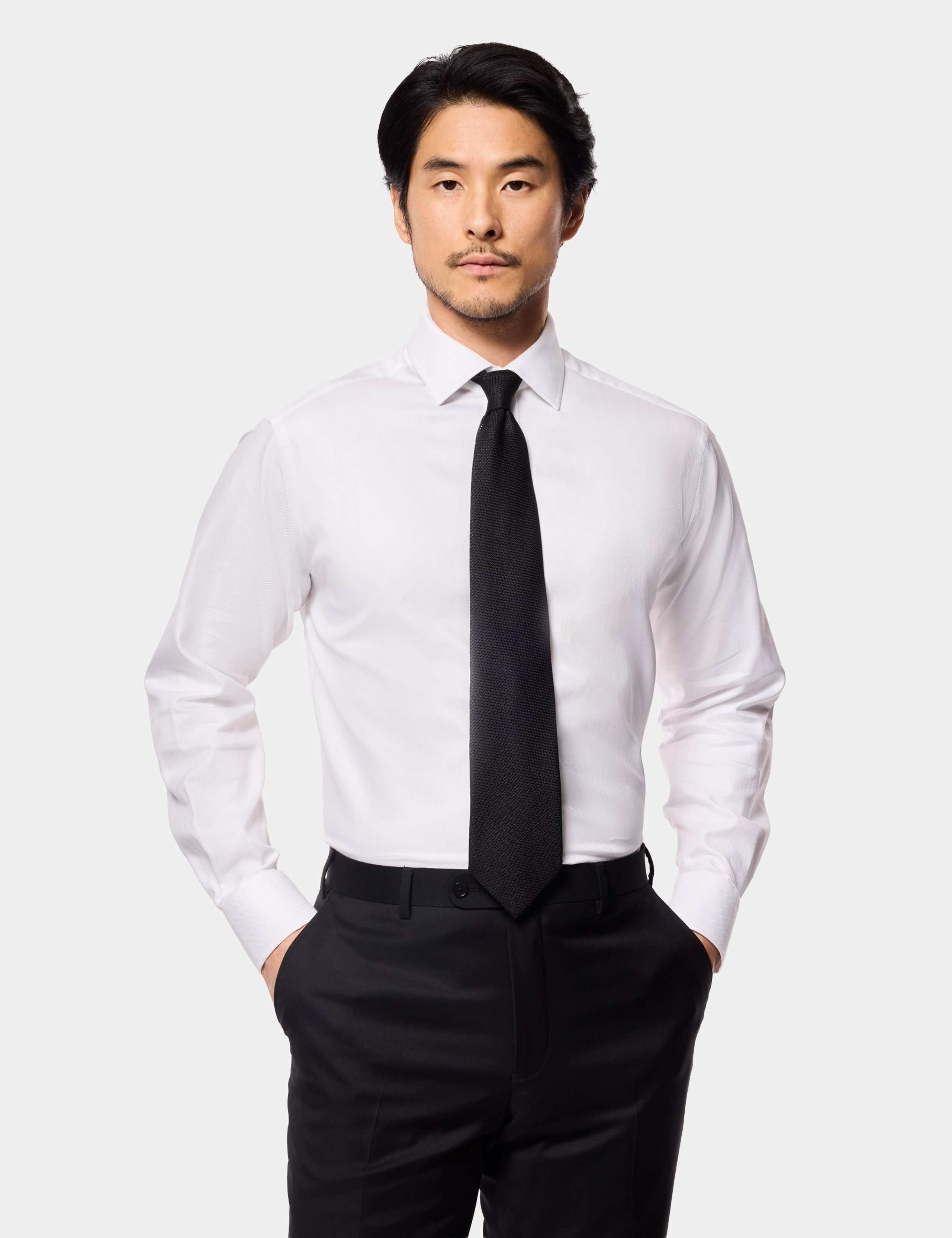Regular Fit Pure Cotton Herringbone Shirt 3 of 5