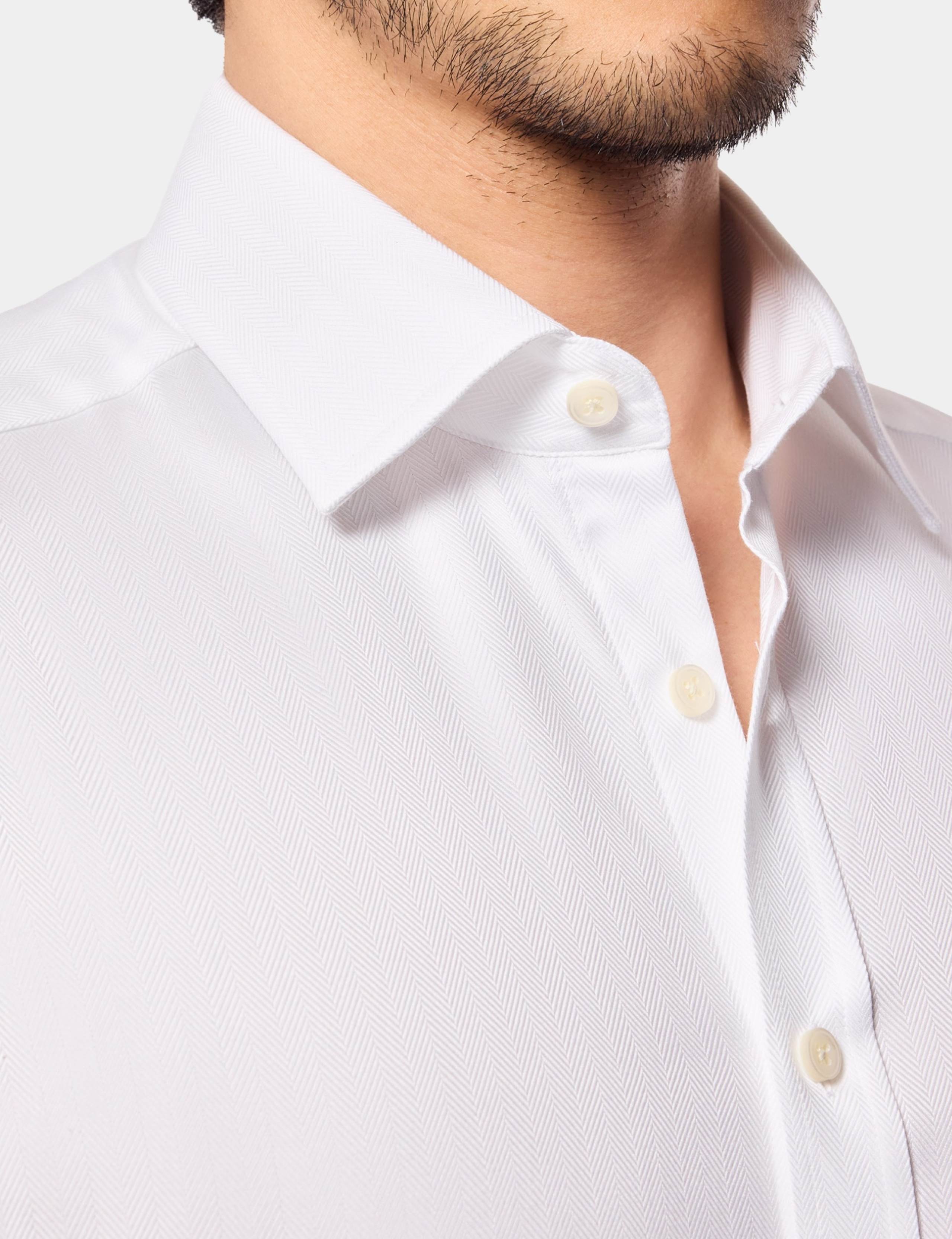 Regular Fit Pure Cotton Herringbone Shirt 4 of 5