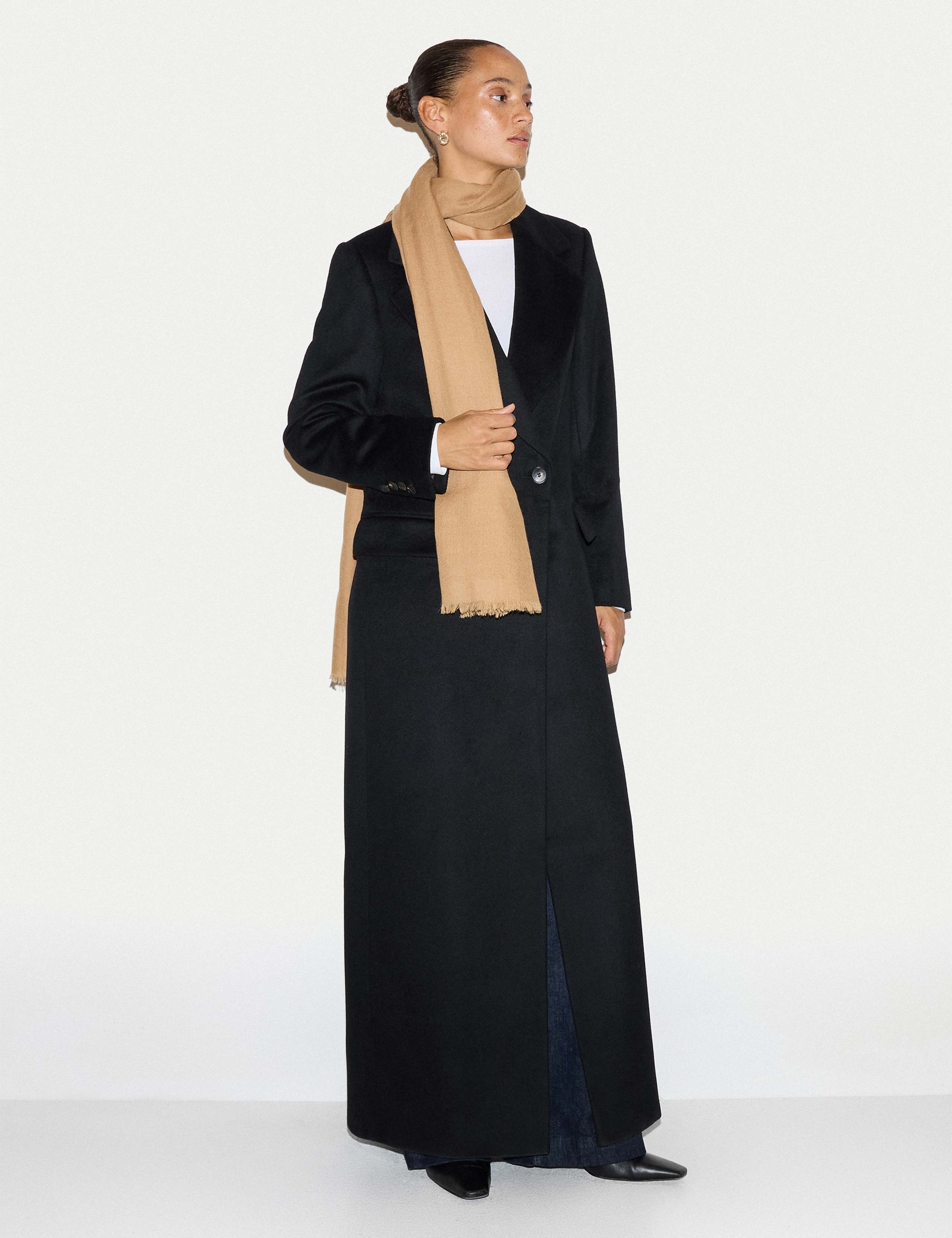 Pure Wool Single Breasted Longline Coat 3 of 7